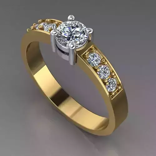  Engagement SOL ring -05ct - printable STL