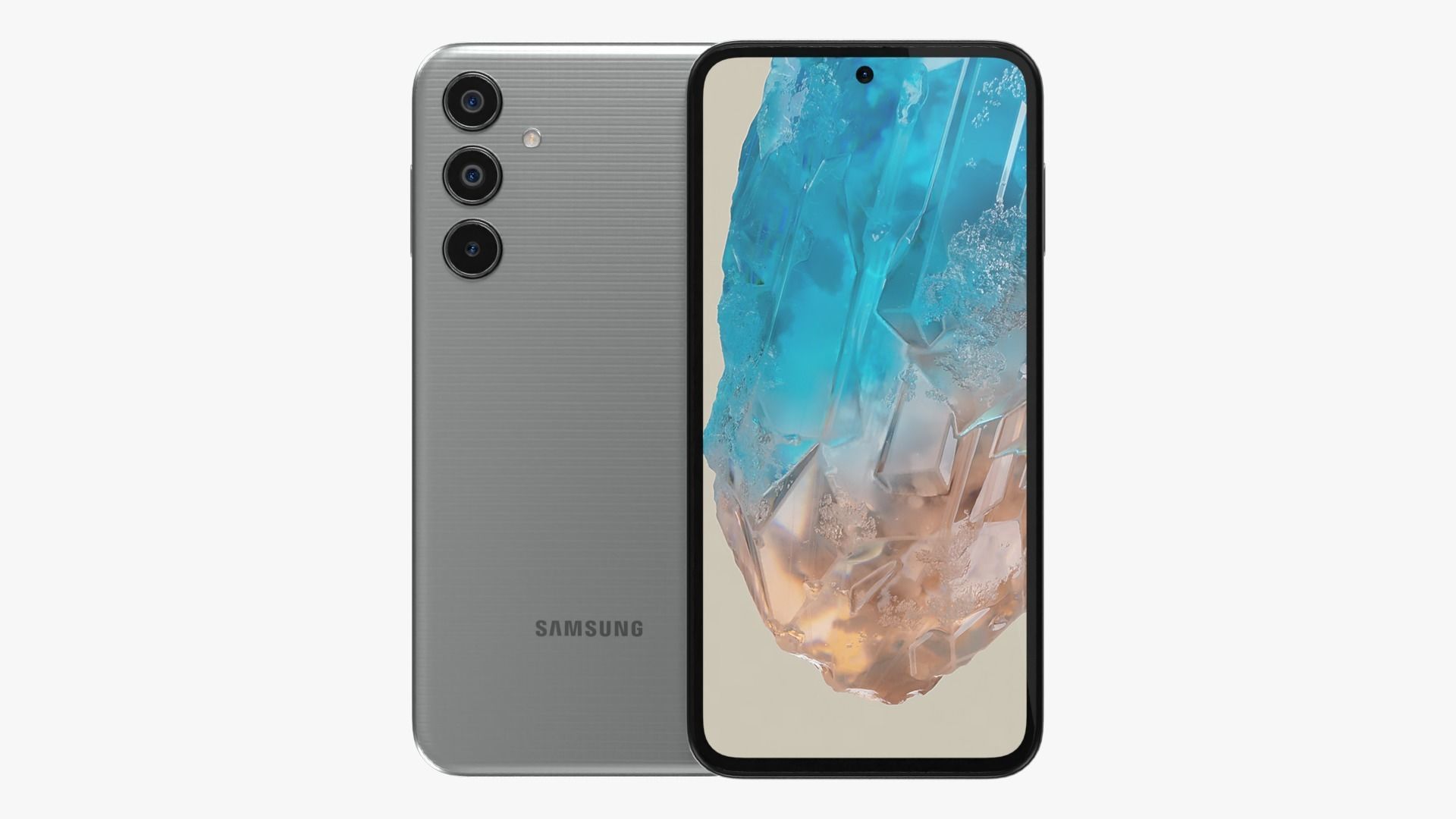 Samsung Galaxy M35 Gray Low-poly 3D model_1