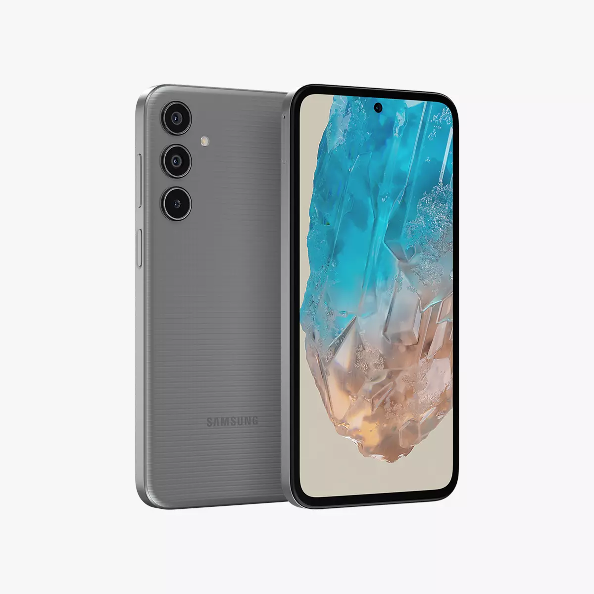 Samsung Galaxy M35 Gray Low-poly 3D model_0