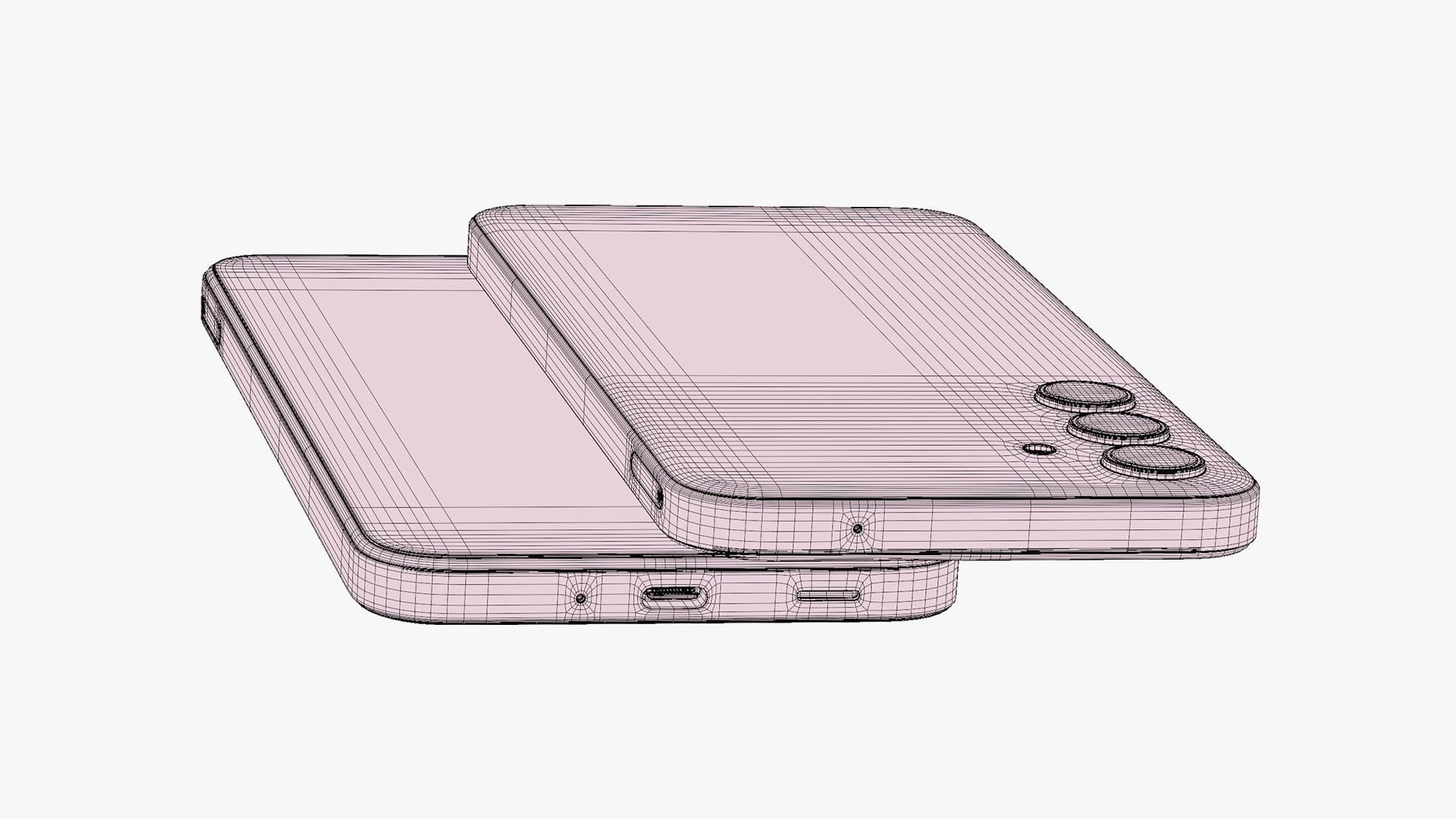 Samsung Galaxy M35 Gray Low-poly 3D model_18