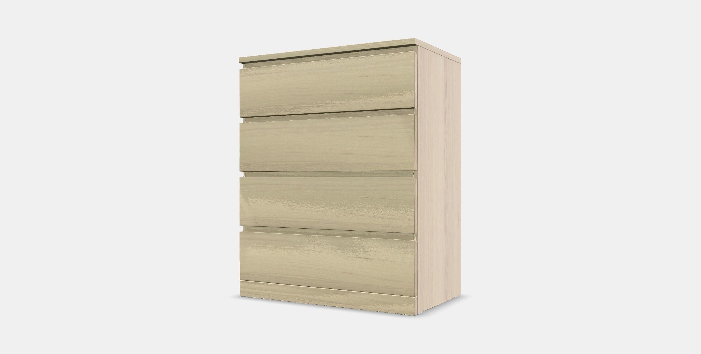 MALM chest of drawers with 4 drawers 2 Low-poly 3D model_11