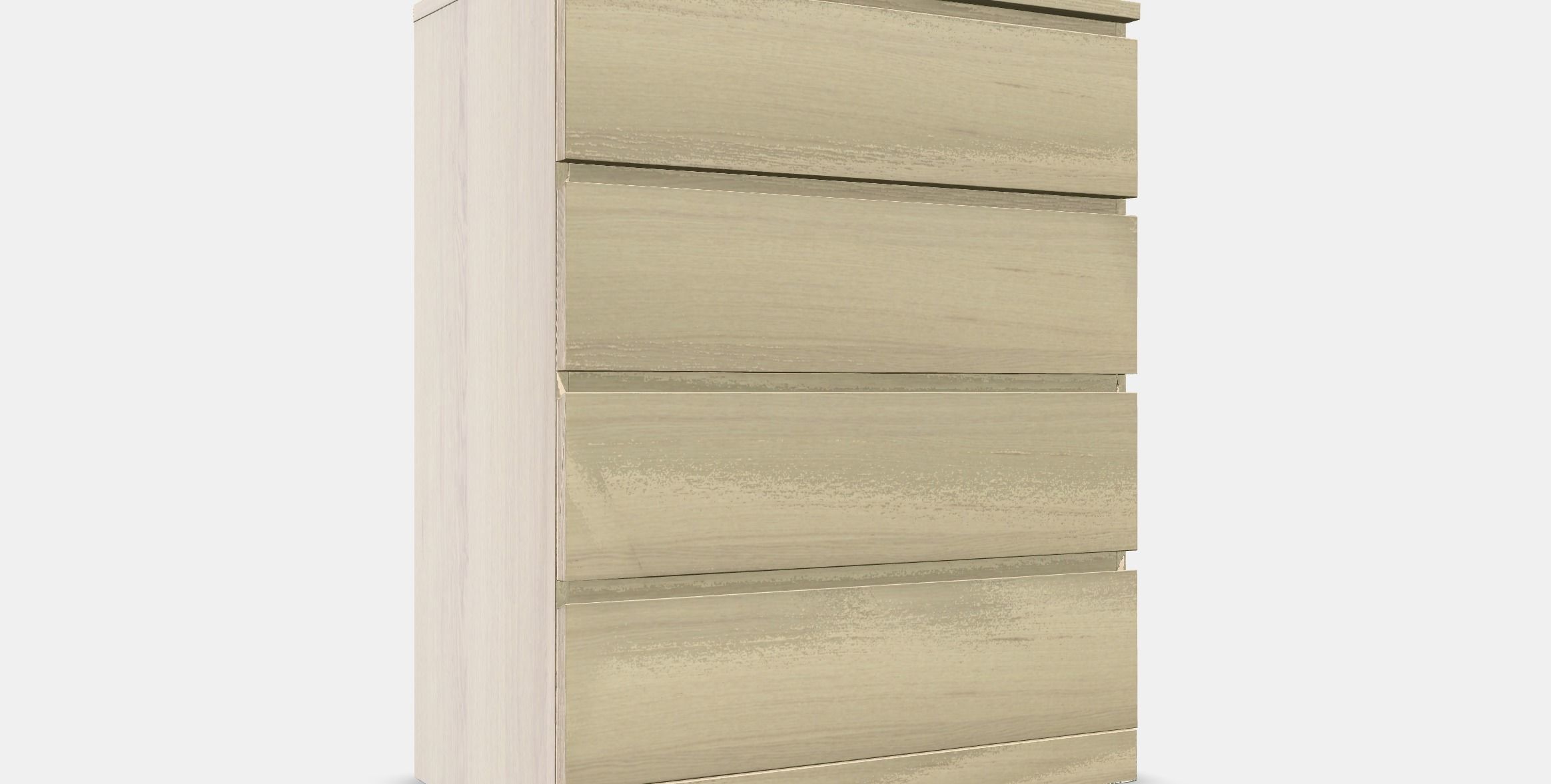 MALM chest of drawers with 4 drawers 2 Low-poly 3D model_6