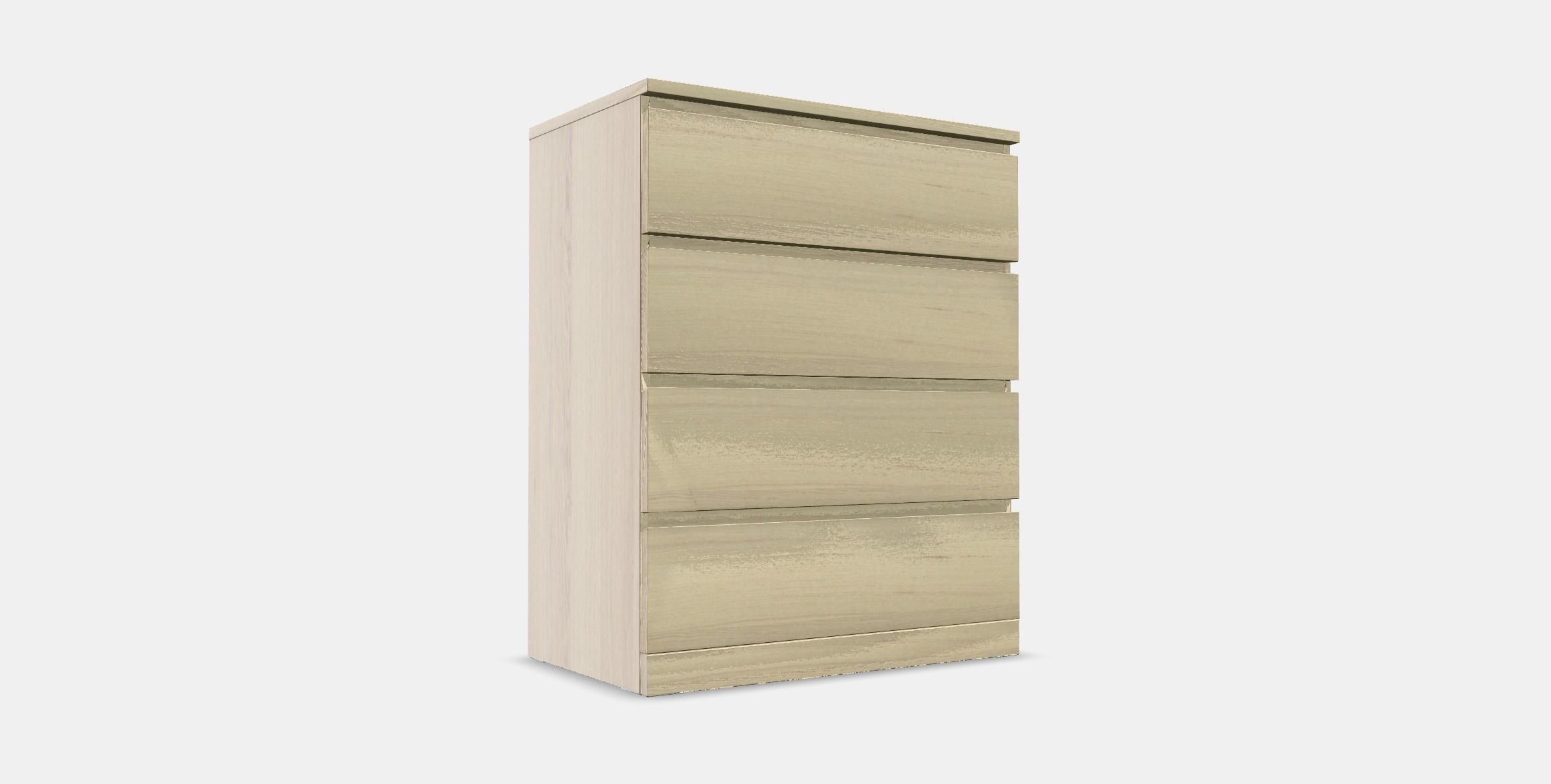 MALM chest of drawers with 4 drawers 2 Low-poly 3D model_3
