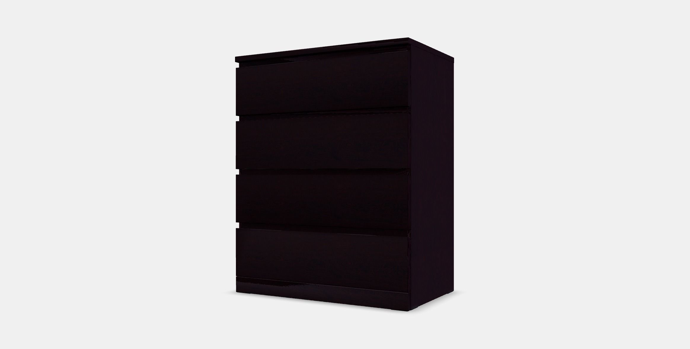 MALM chest of drawers with 4 drawers 3 Low-poly 3D model_12