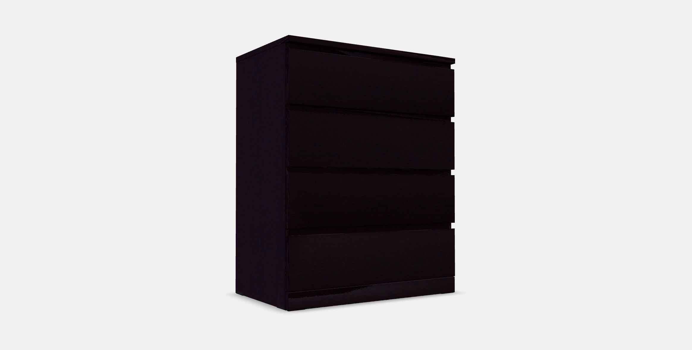MALM chest of drawers with 4 drawers 3 Low-poly 3D model_3