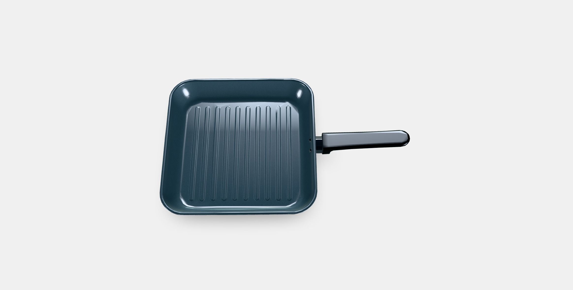 LUNCH Grill pan Low-poly 3D model_2