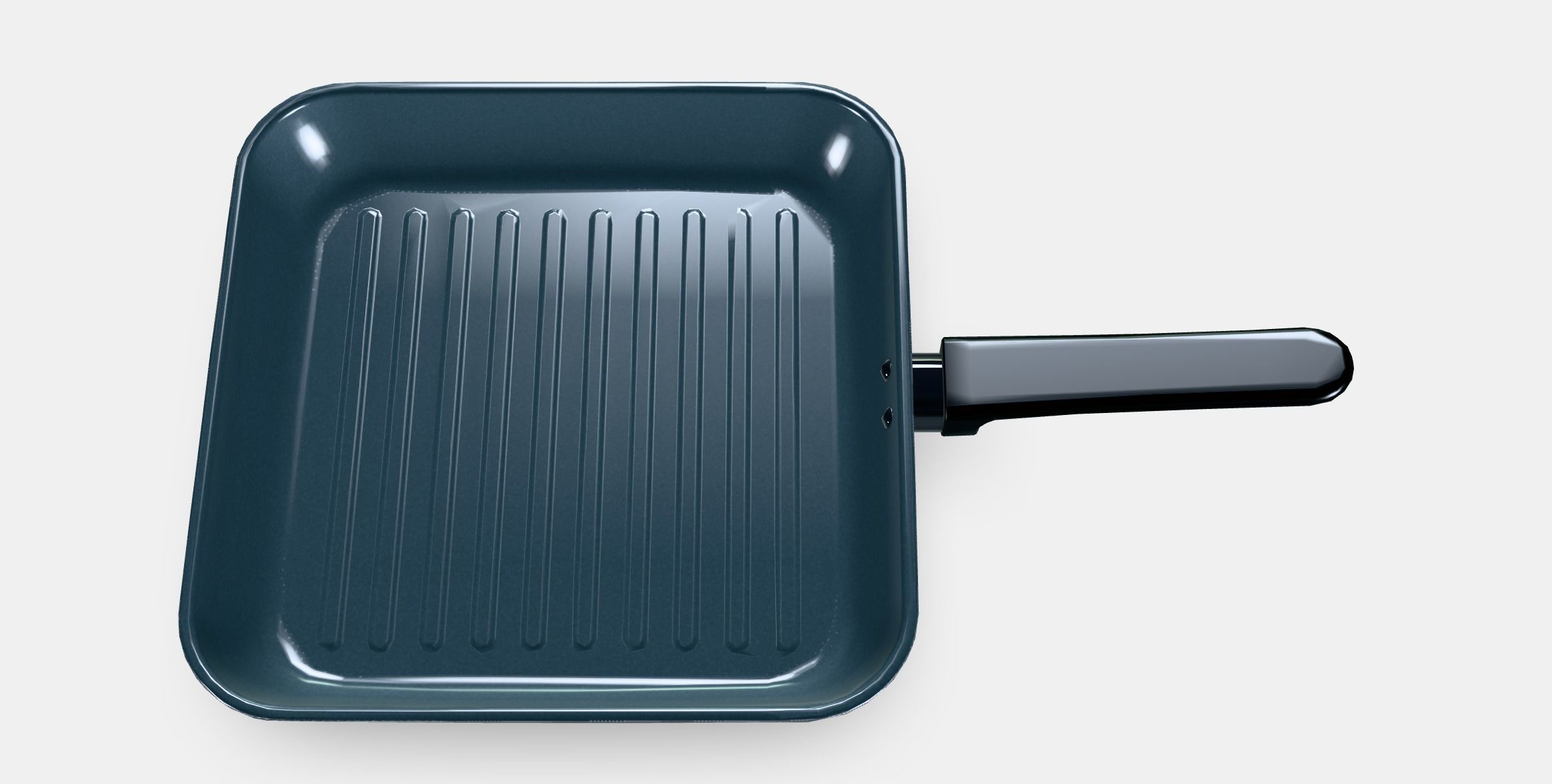 LUNCH Grill pan Low-poly 3D model_6