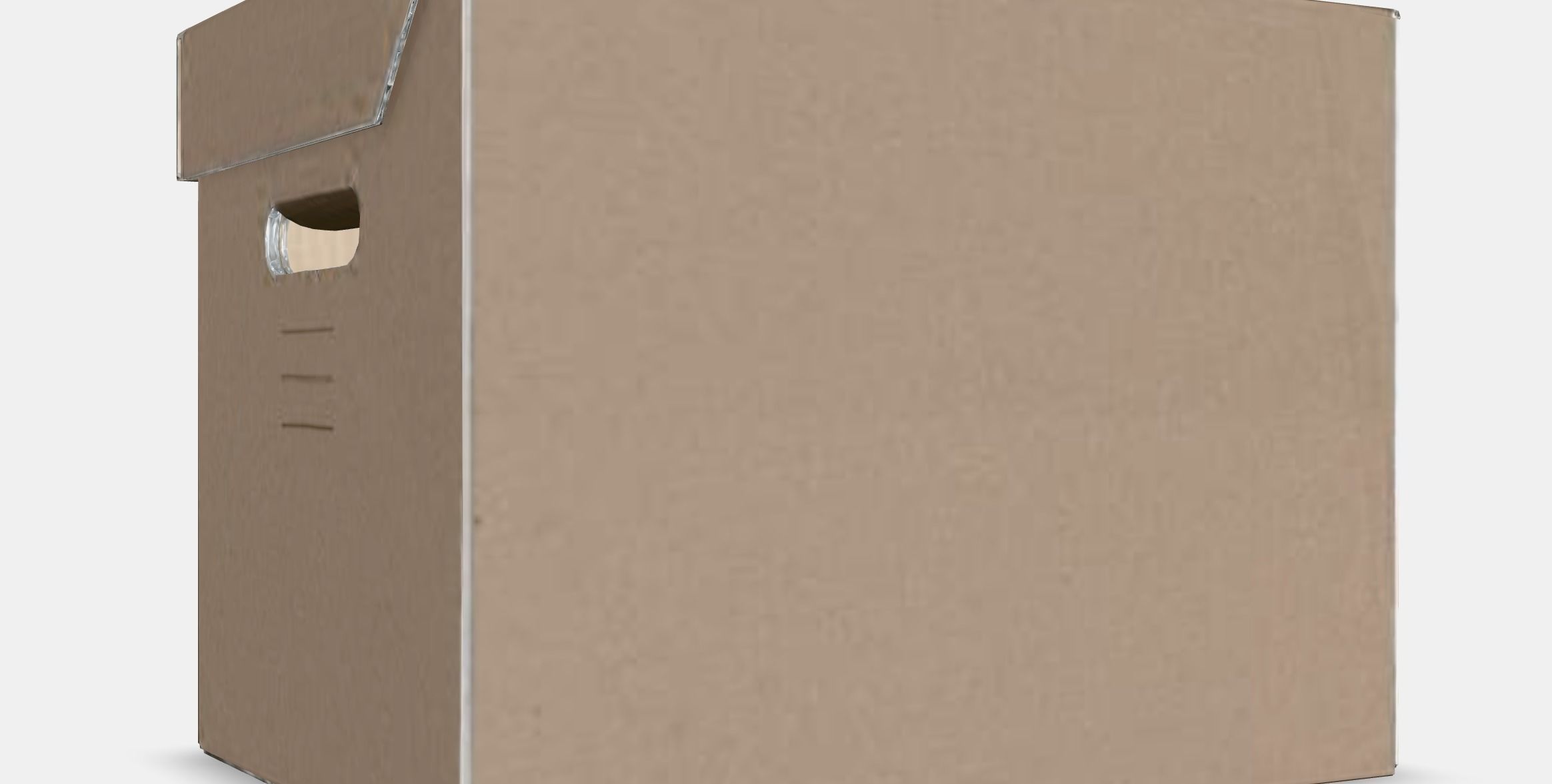 PAPPIS box with lid Low-poly 3D model_4