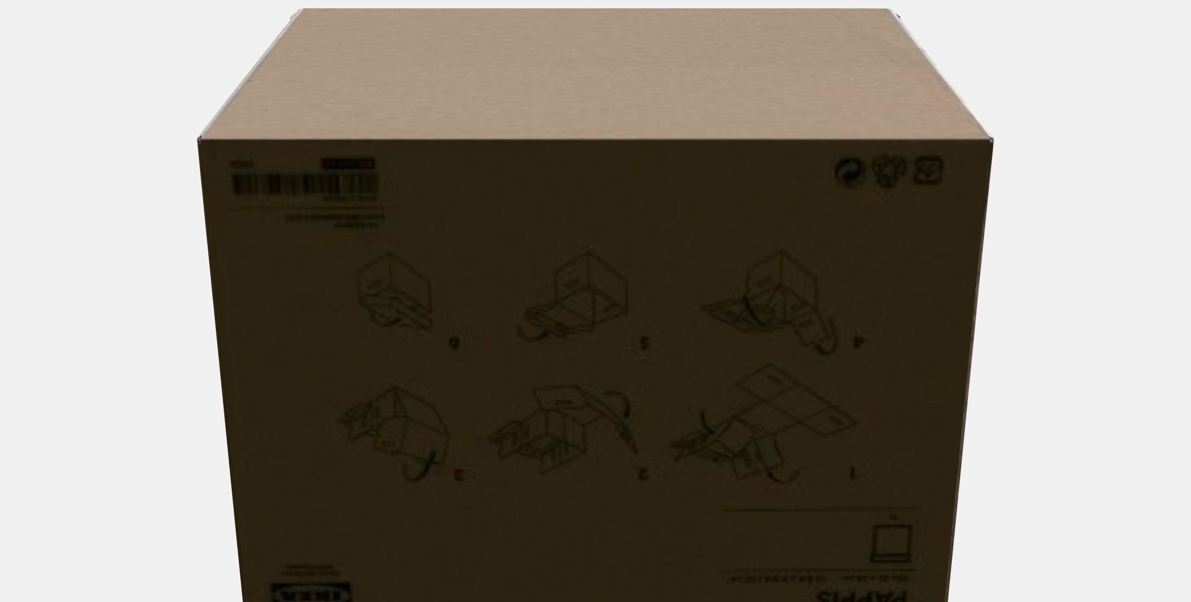 PAPPIS box with lid Low-poly 3D model_7