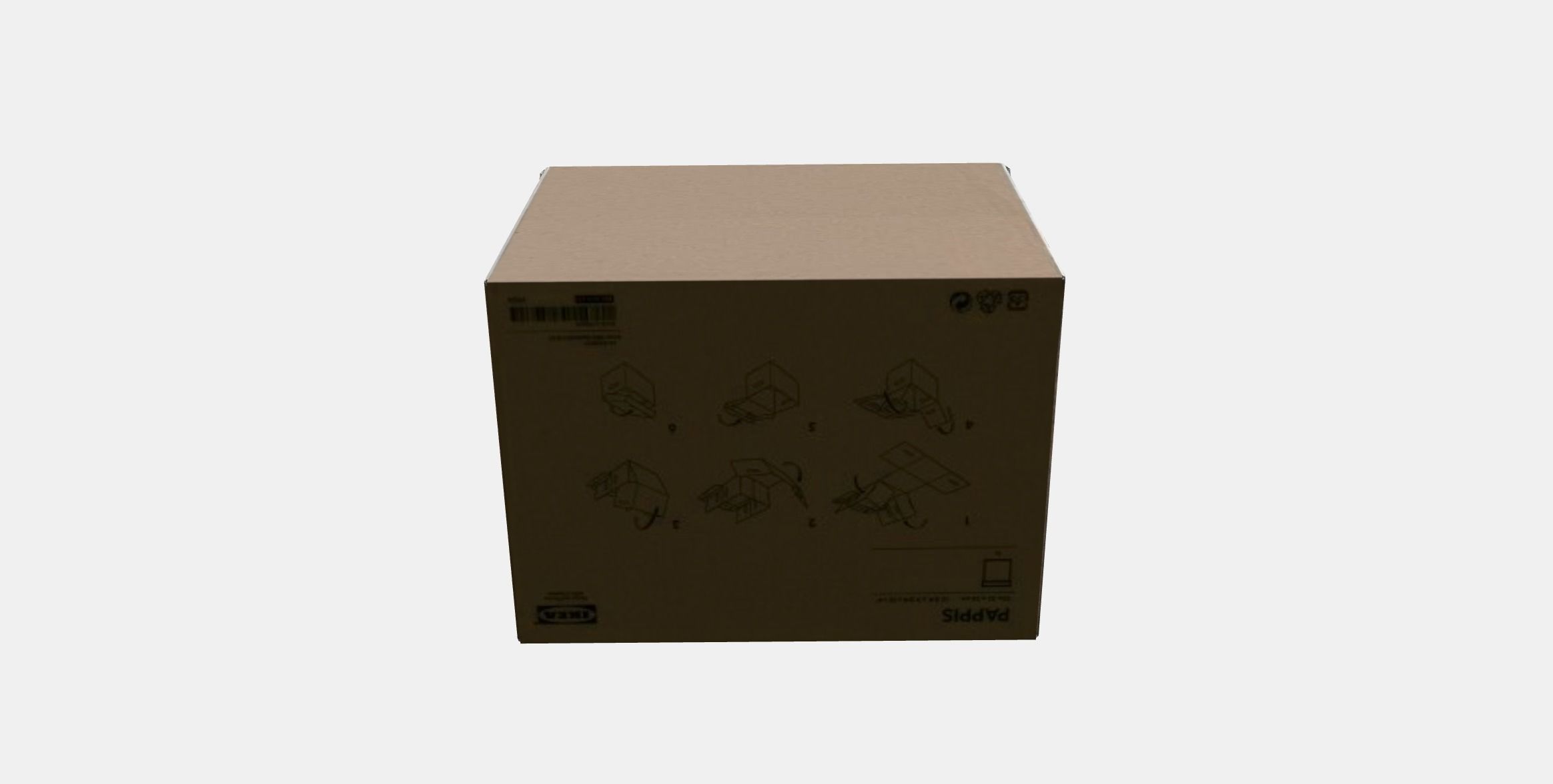 PAPPIS box with lid Low-poly 3D model_6