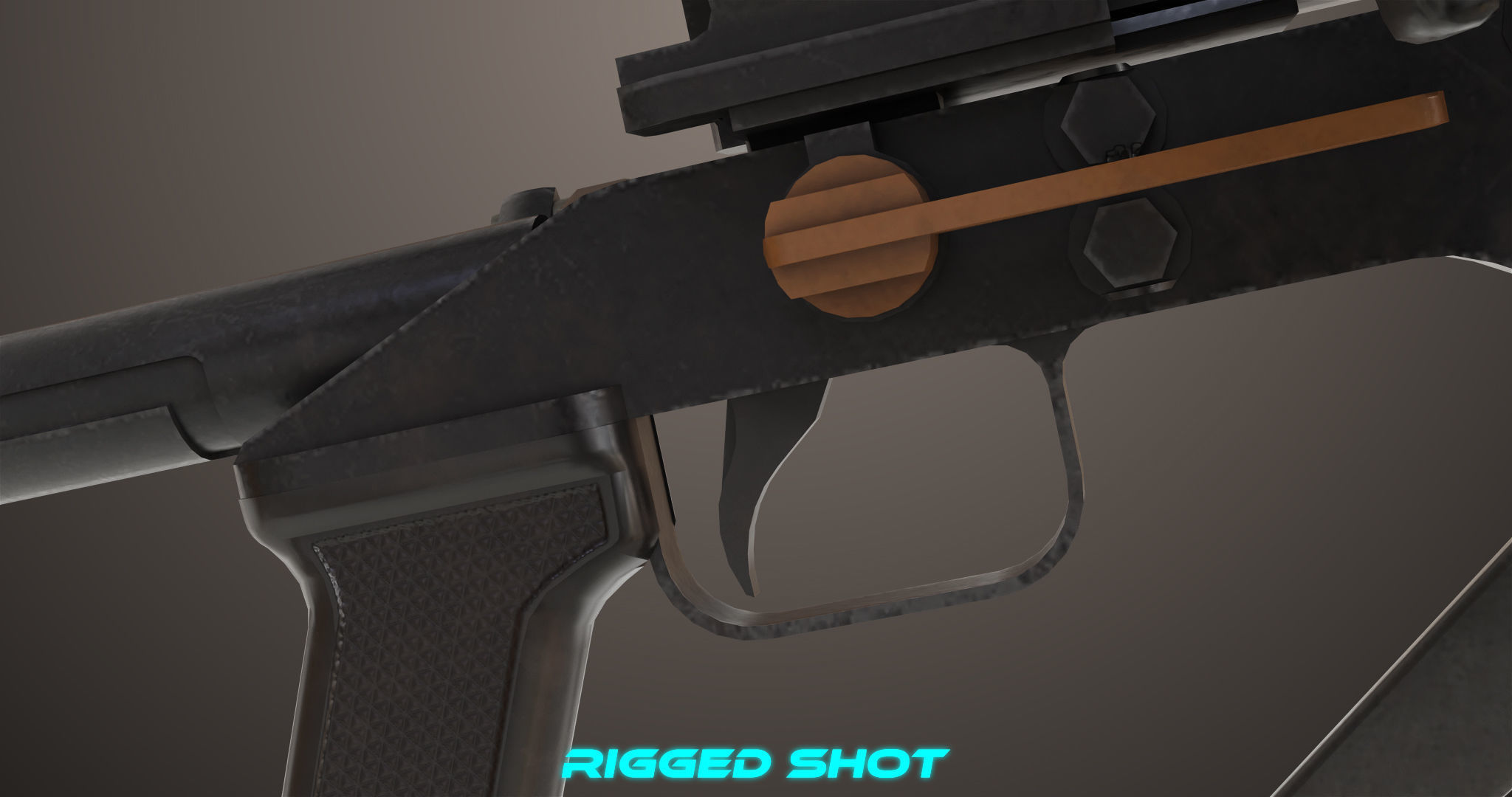 Machine Guns 05 All PBR Unity UE Textures Included Low-poly 3D model_21