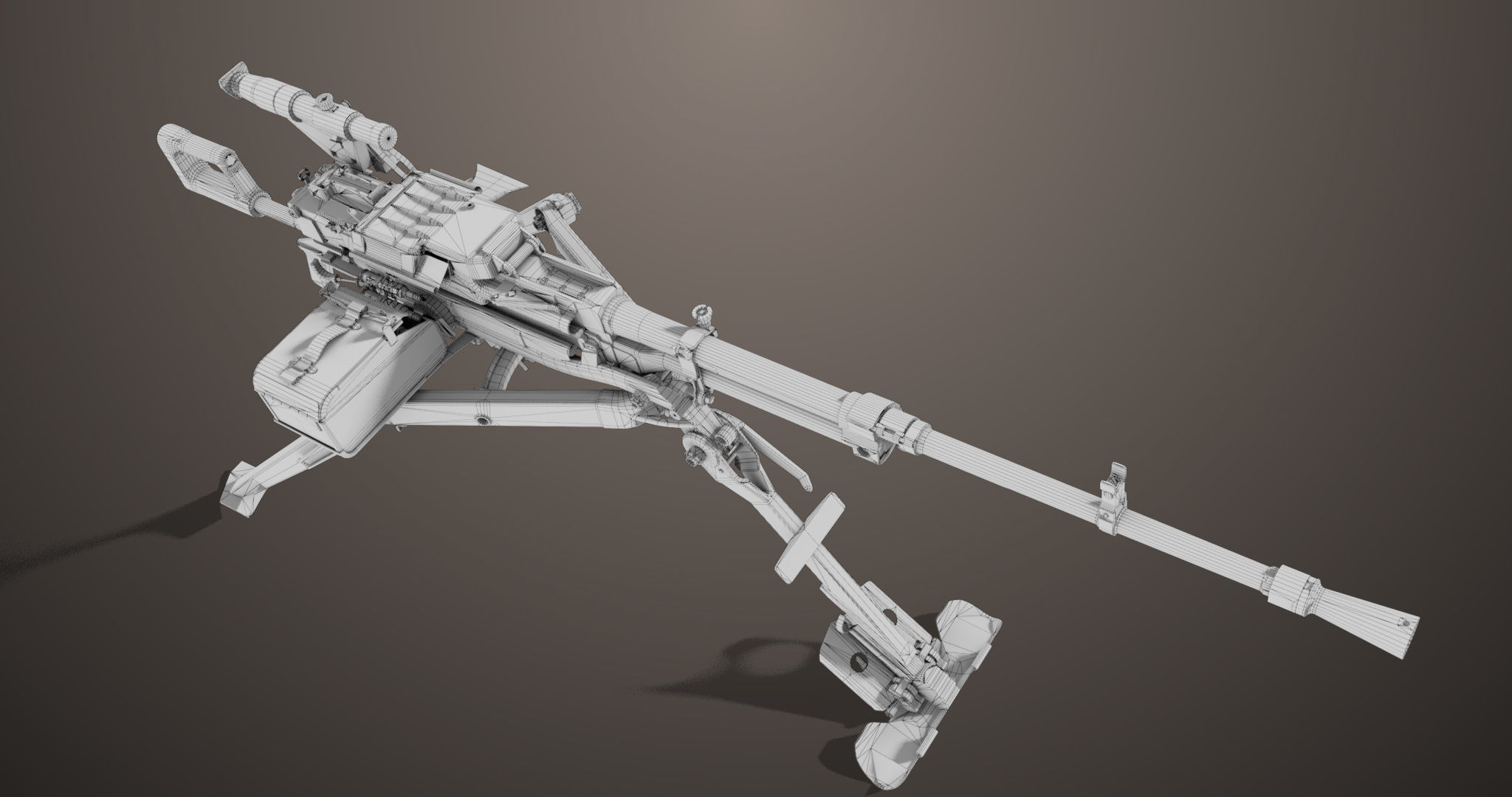 Machine Guns 05 All PBR Unity UE Textures Included Low-poly 3D model_51