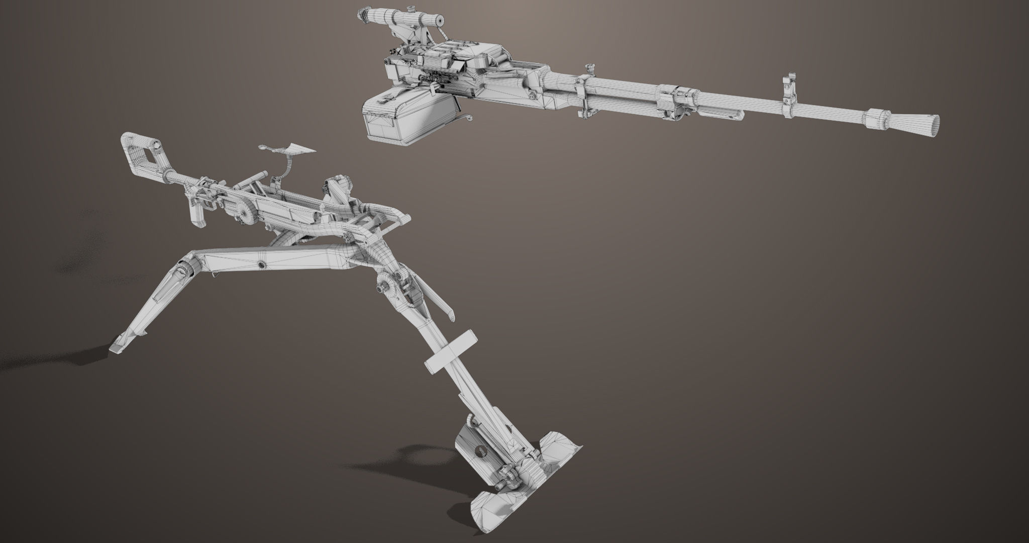 Machine Guns 05 All PBR Unity UE Textures Included Low-poly 3D model_58