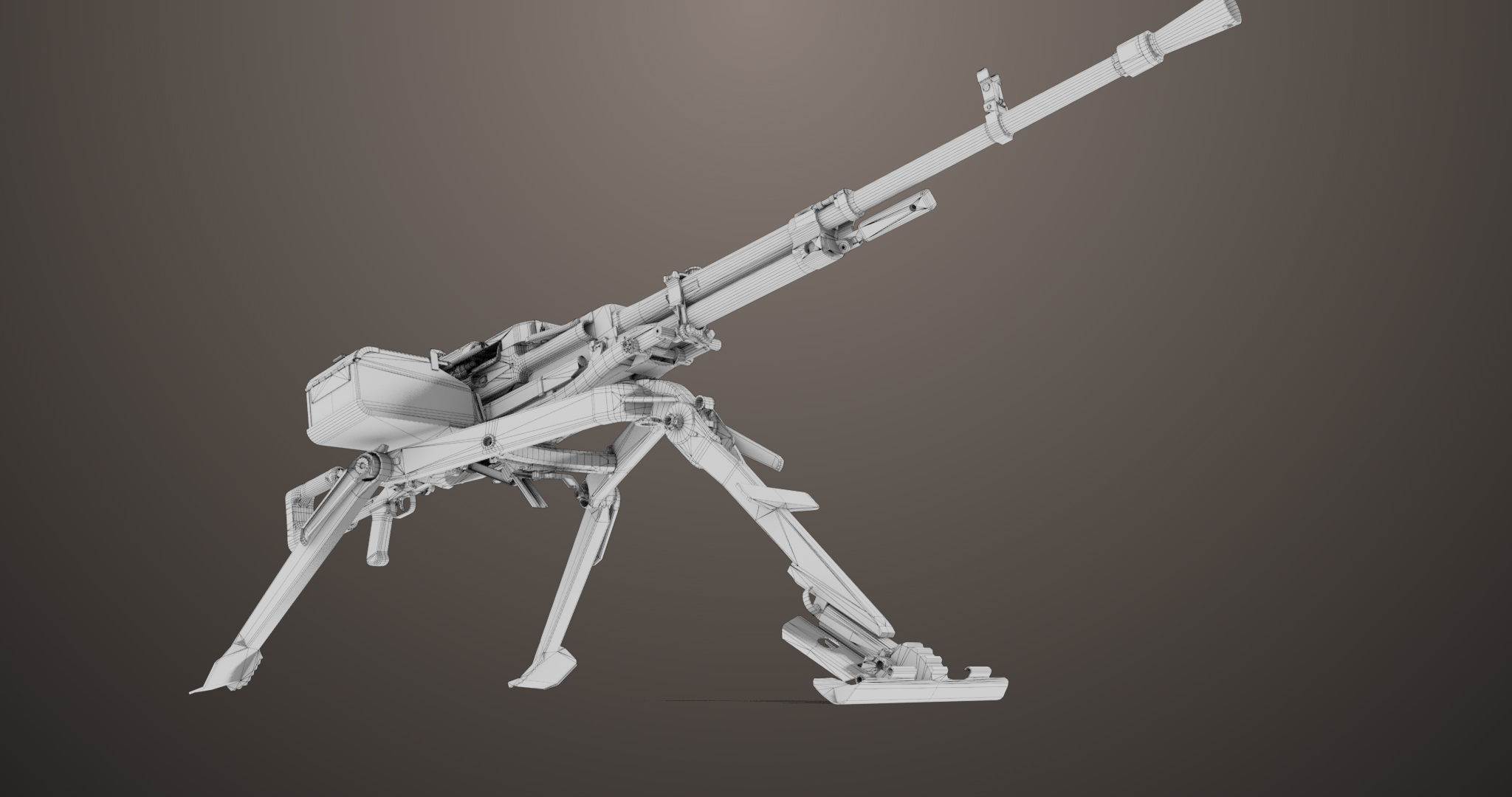 Machine Guns 05 All PBR Unity UE Textures Included Low-poly 3D model_54