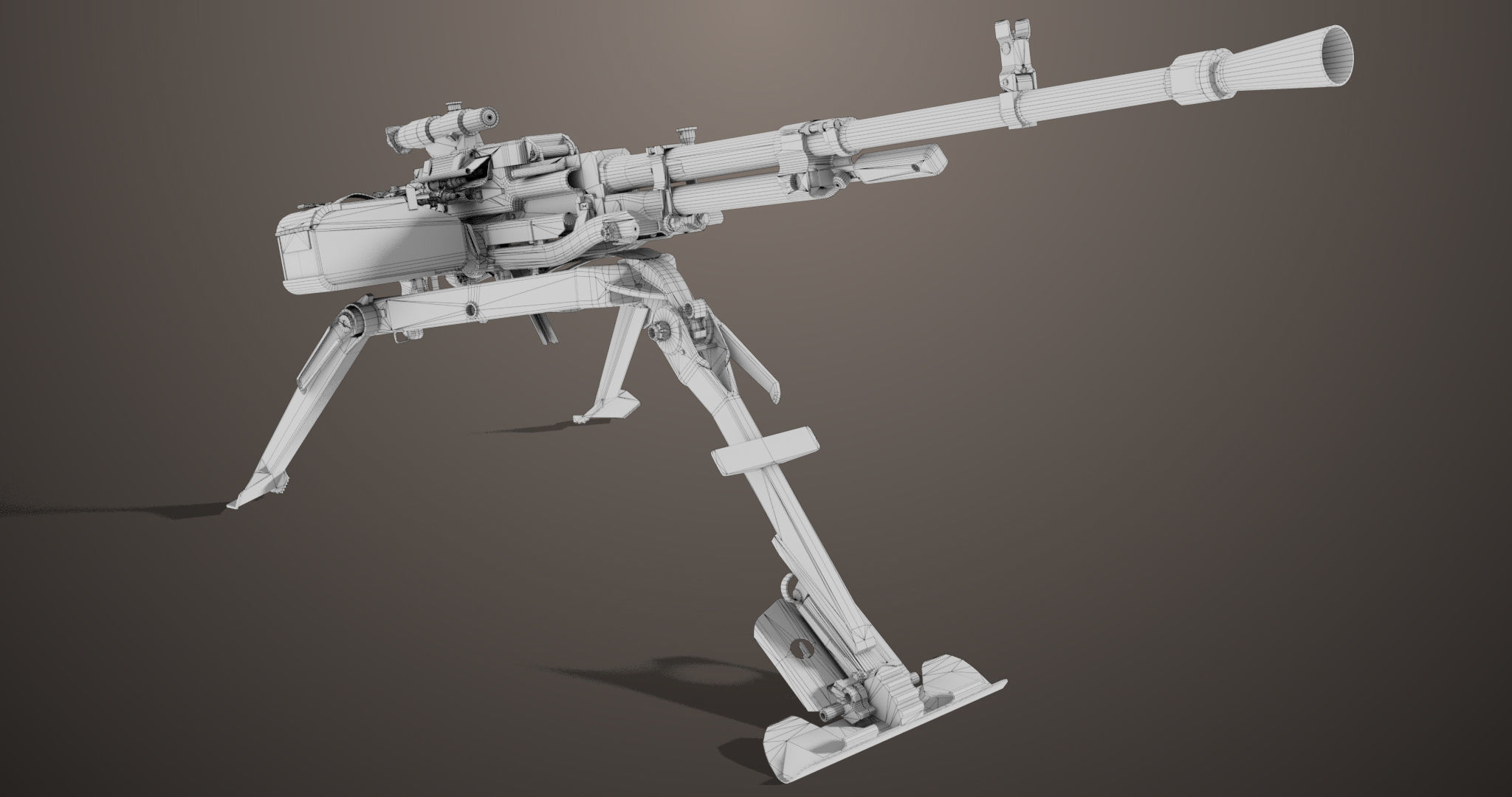 Machine Guns 05 All PBR Unity UE Textures Included Low-poly 3D model_29