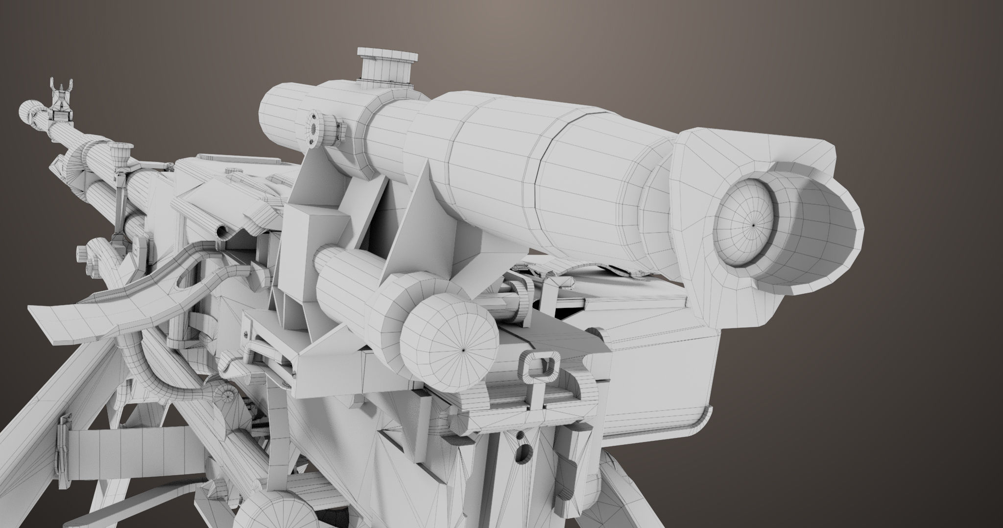 Machine Guns 05 All PBR Unity UE Textures Included Low-poly 3D model_40