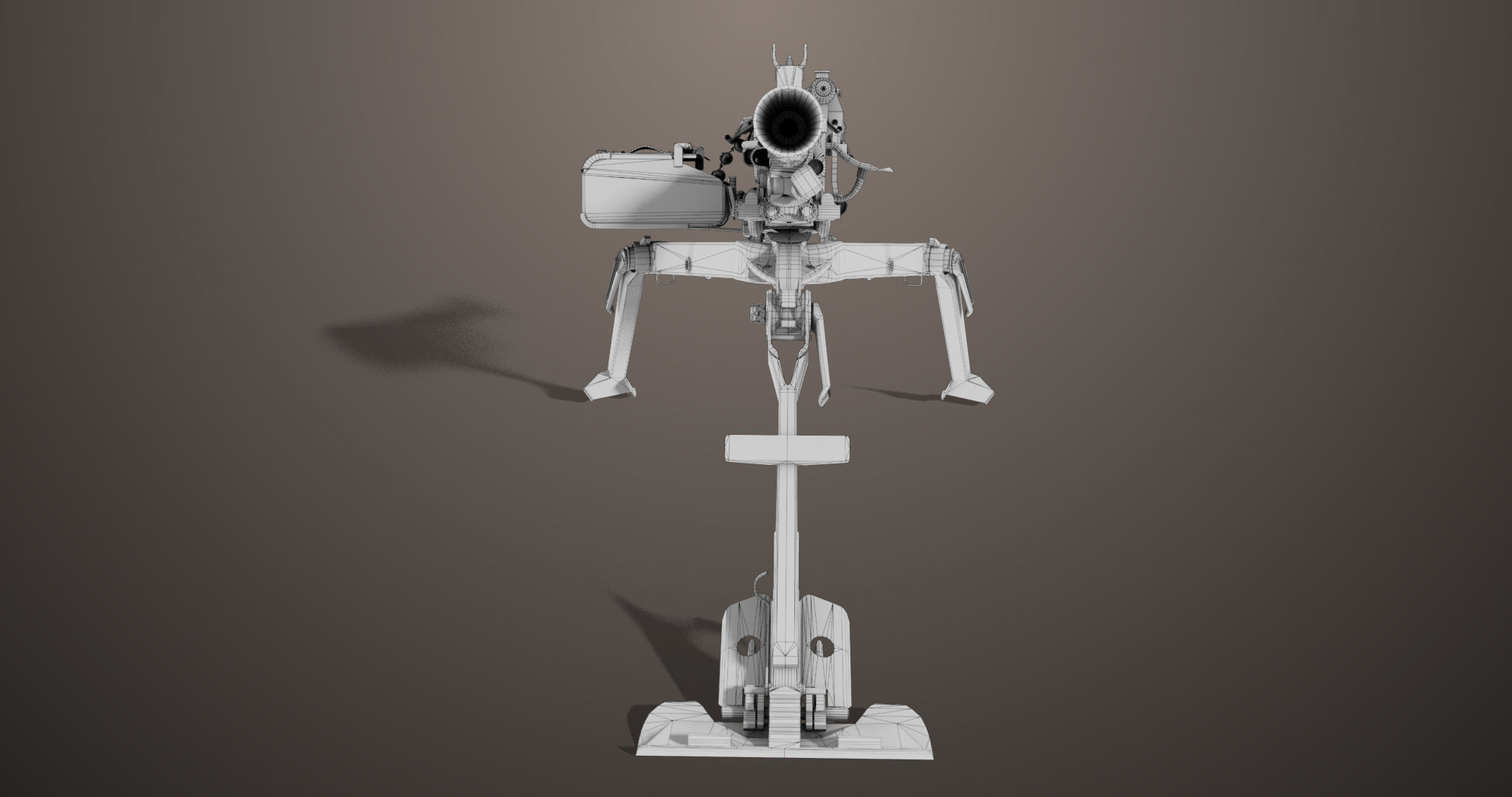 Machine Guns 05 All PBR Unity UE Textures Included Low-poly 3D model_28