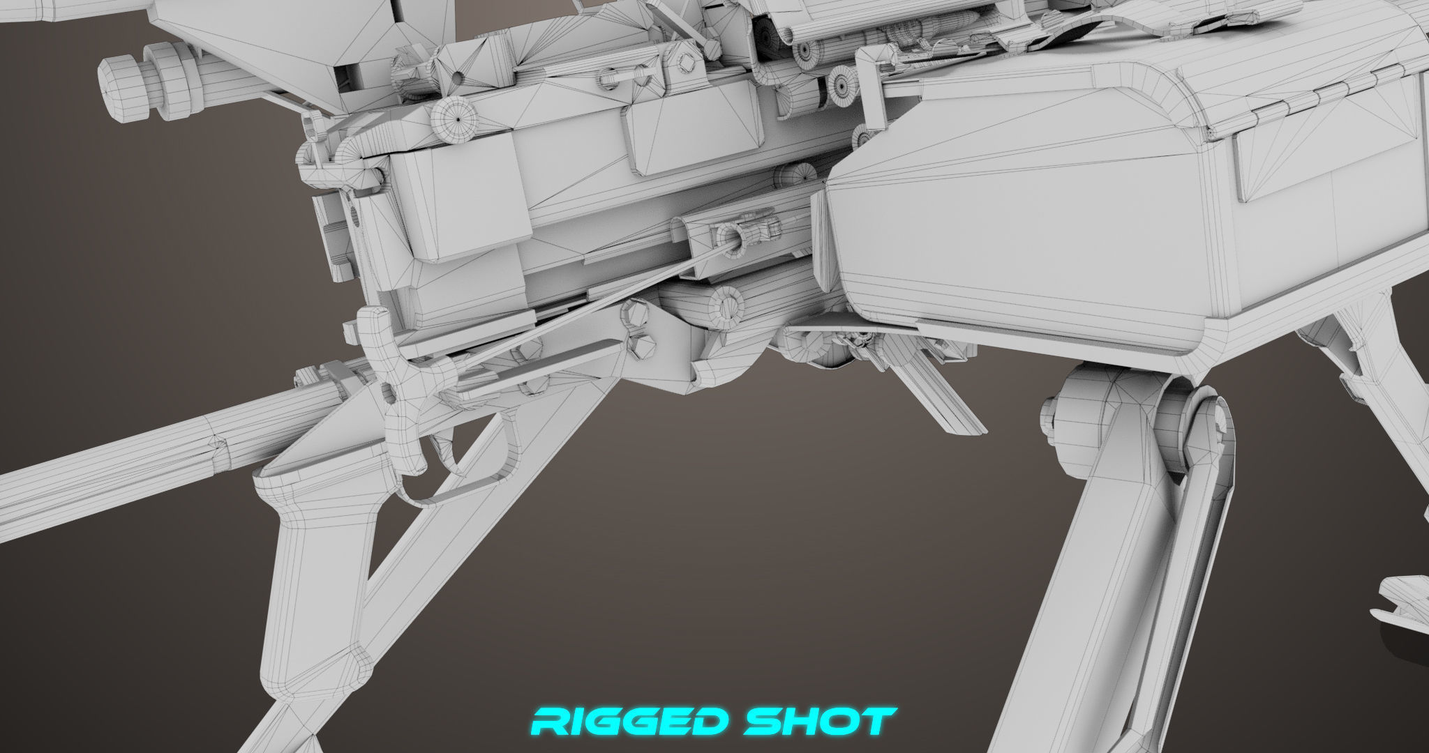 Machine Guns 05 All PBR Unity UE Textures Included Low-poly 3D model_50