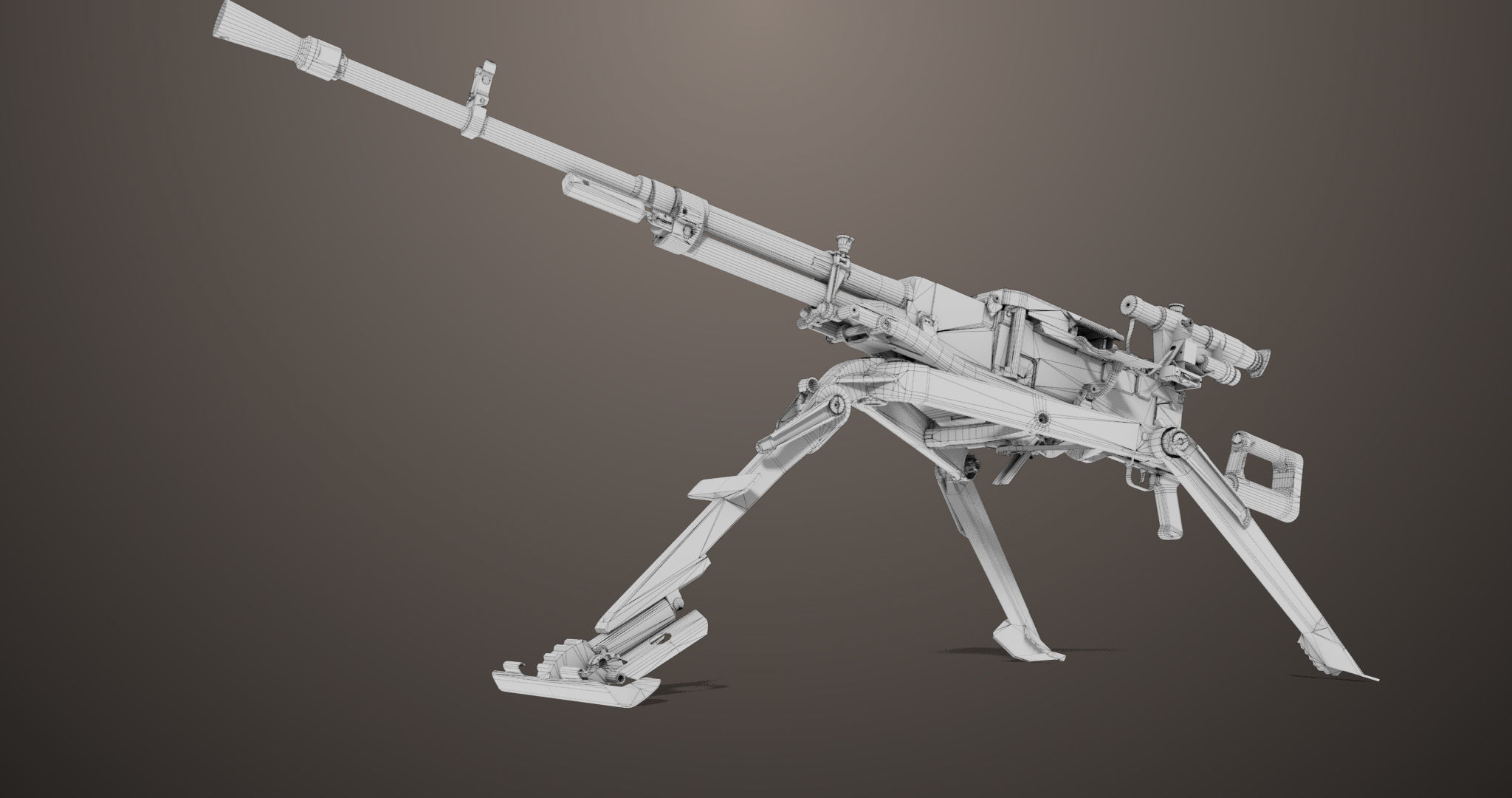 Machine Guns 05 All PBR Unity UE Textures Included Low-poly 3D model_53