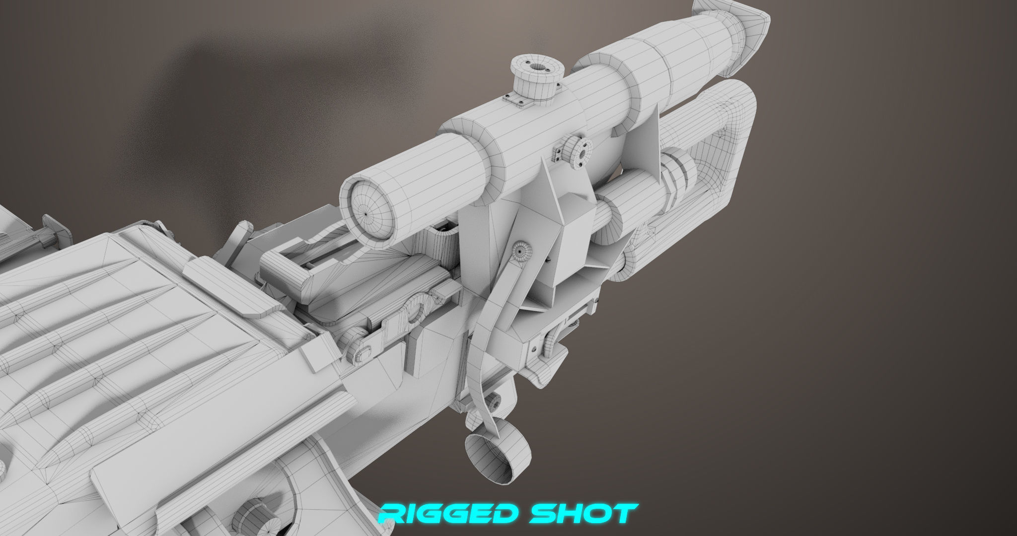 Machine Guns 05 All PBR Unity UE Textures Included Low-poly 3D model_44