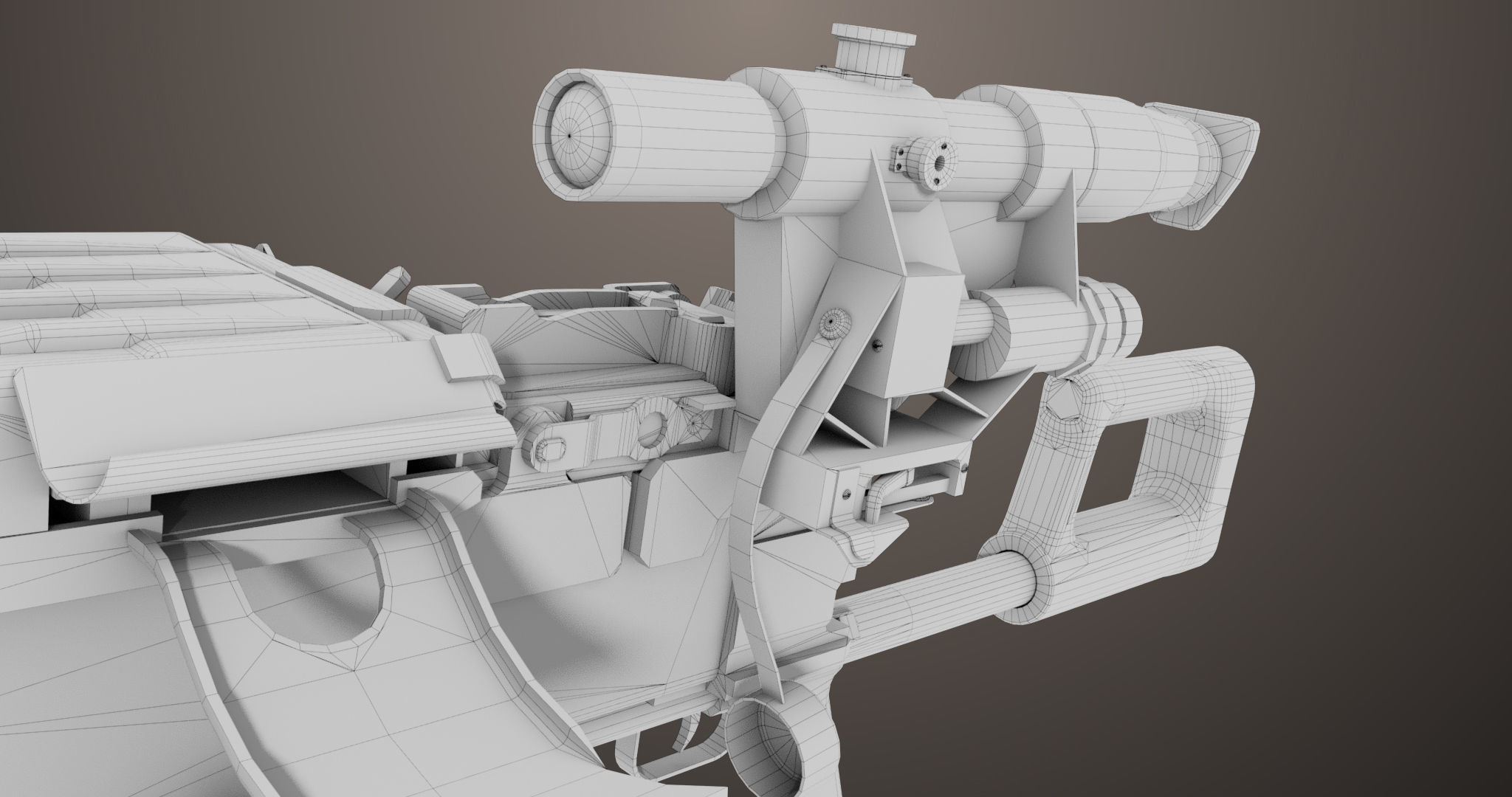 Machine Guns 05 All PBR Unity UE Textures Included Low-poly 3D model_39