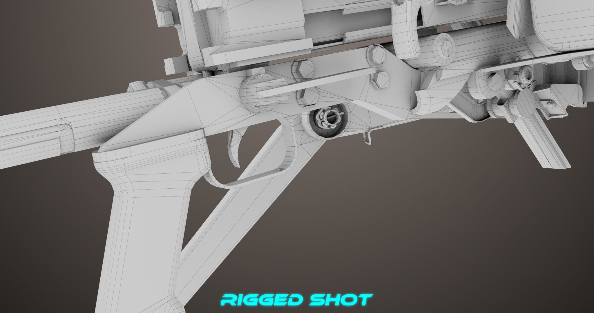 Machine Guns 05 All PBR Unity UE Textures Included Low-poly 3D model_43