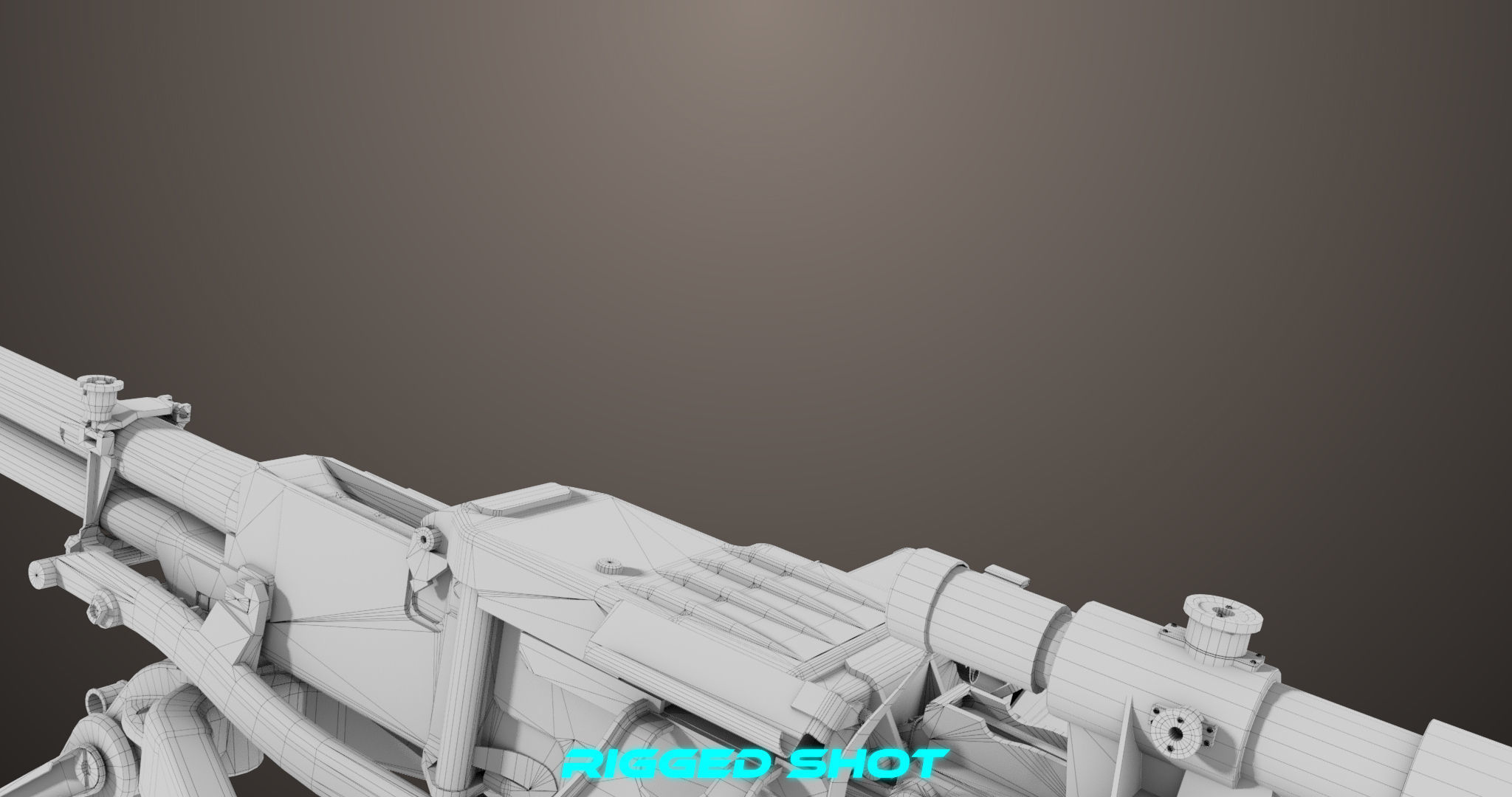 Machine Guns 05 All PBR Unity UE Textures Included Low-poly 3D model_46