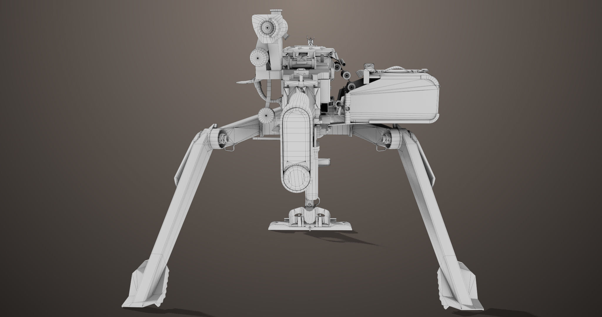 Machine Guns 05 All PBR Unity UE Textures Included Low-poly 3D model_32