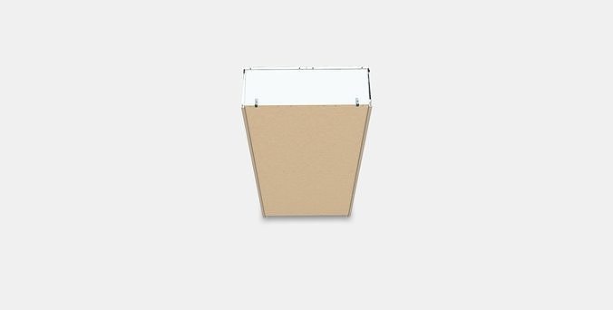 BILLY bookcase with glass doors Low-poly 3D model