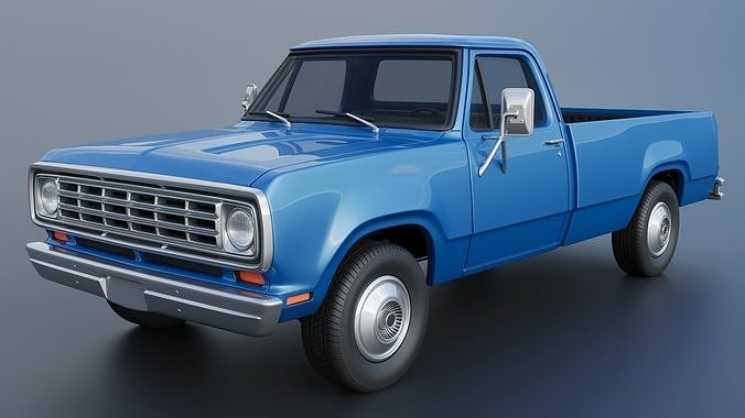 Dodge Pickup D100 1974 3D print model 4