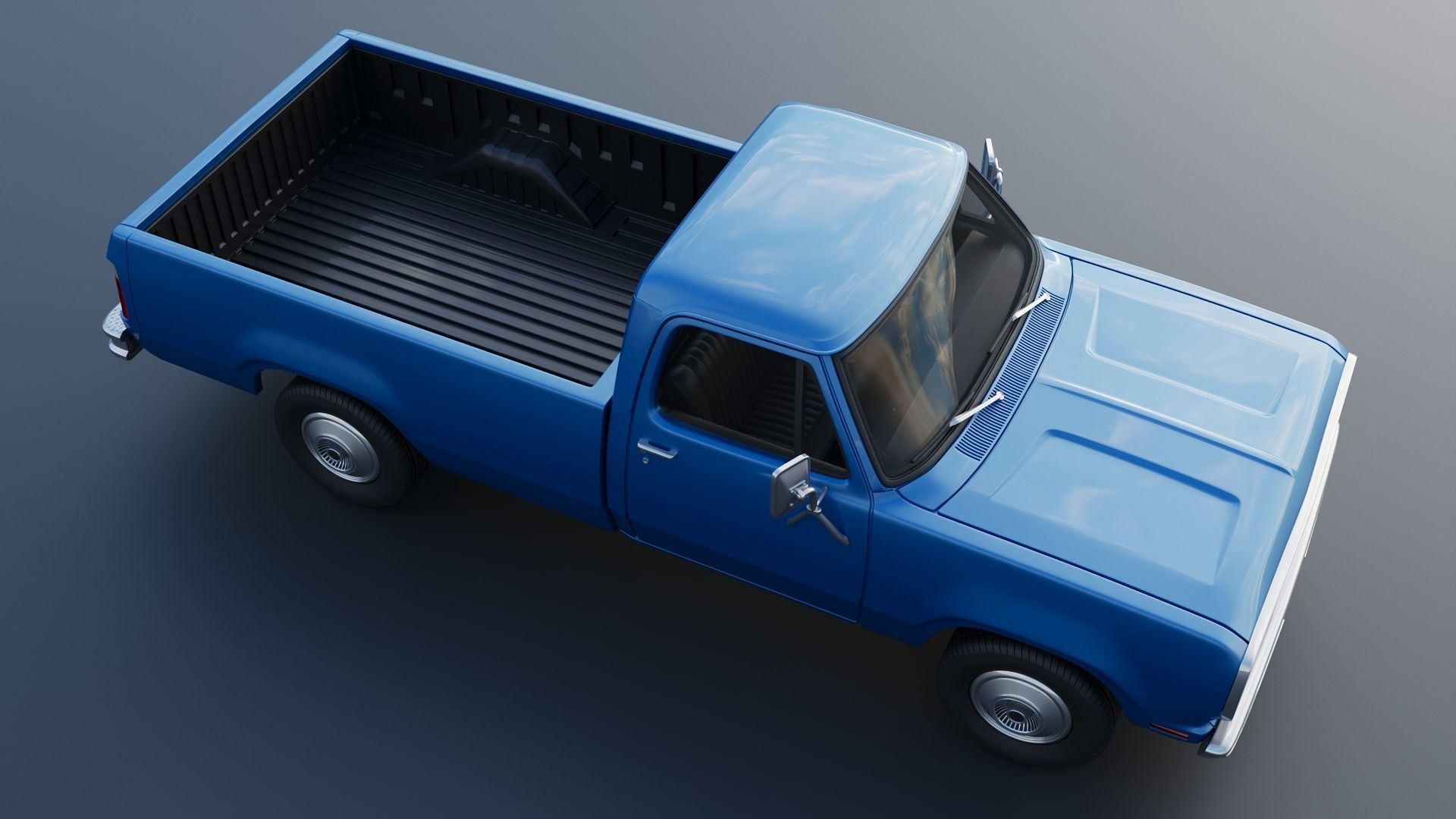 Dodge Pickup D100 1974 3D print model_12