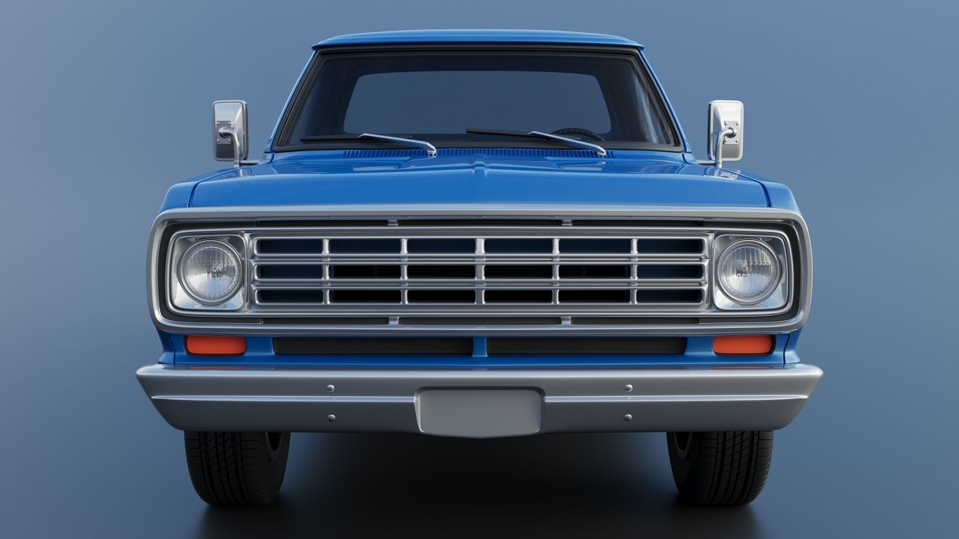 Dodge Pickup D100 1974 3D print model_11