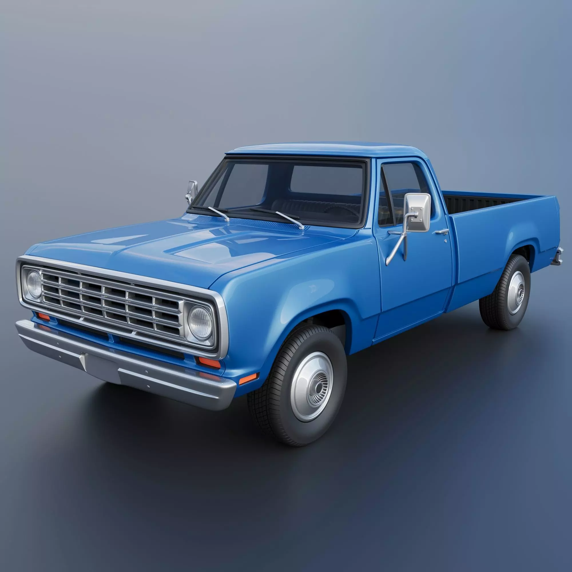 Dodge Pickup D100 1974 3D print model_0