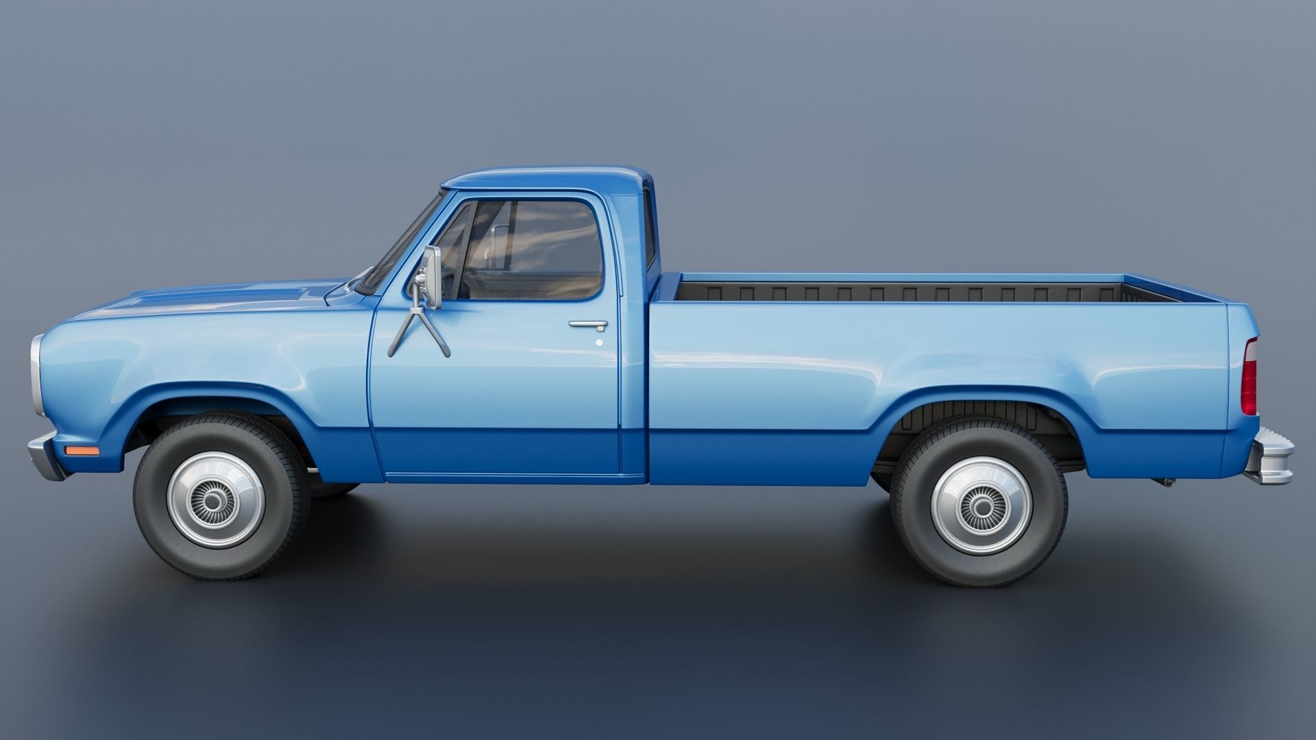 Dodge Pickup D100 1974 3D print model_4
