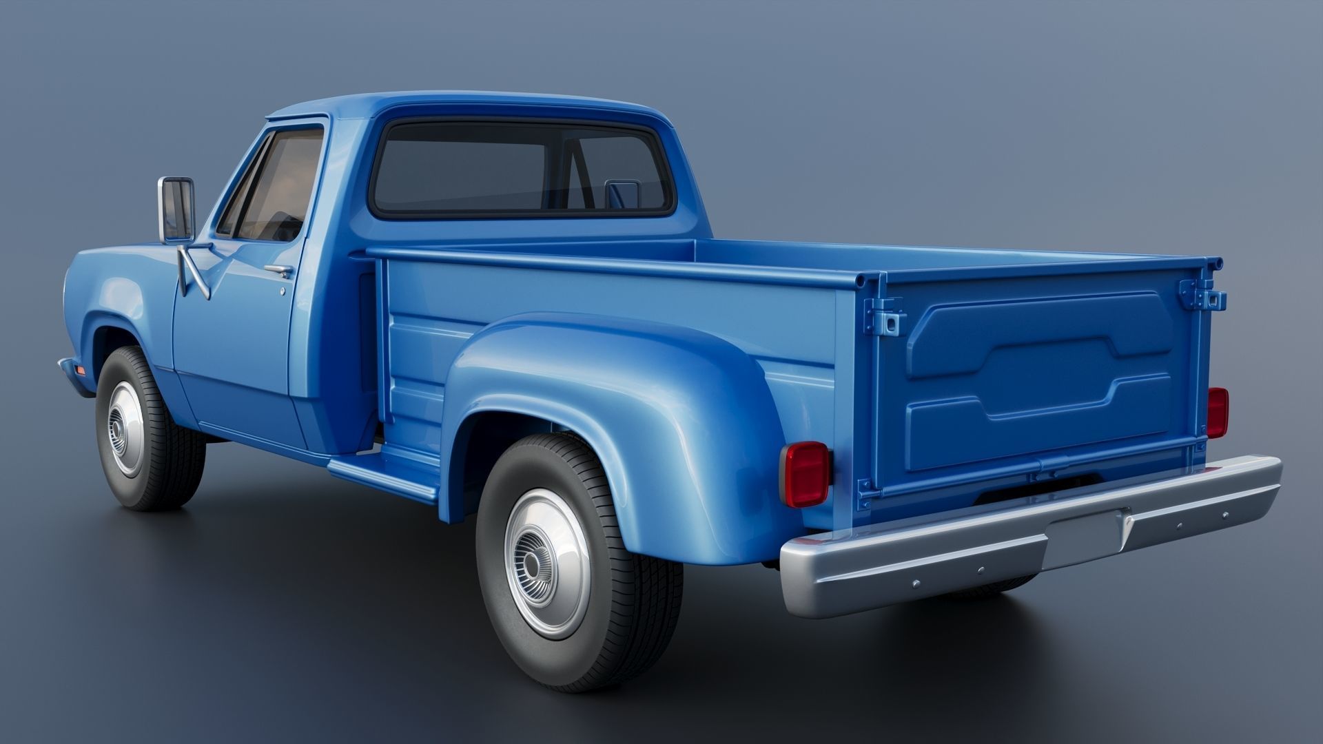 Dodge Pickup D100 1974 3D print model_19