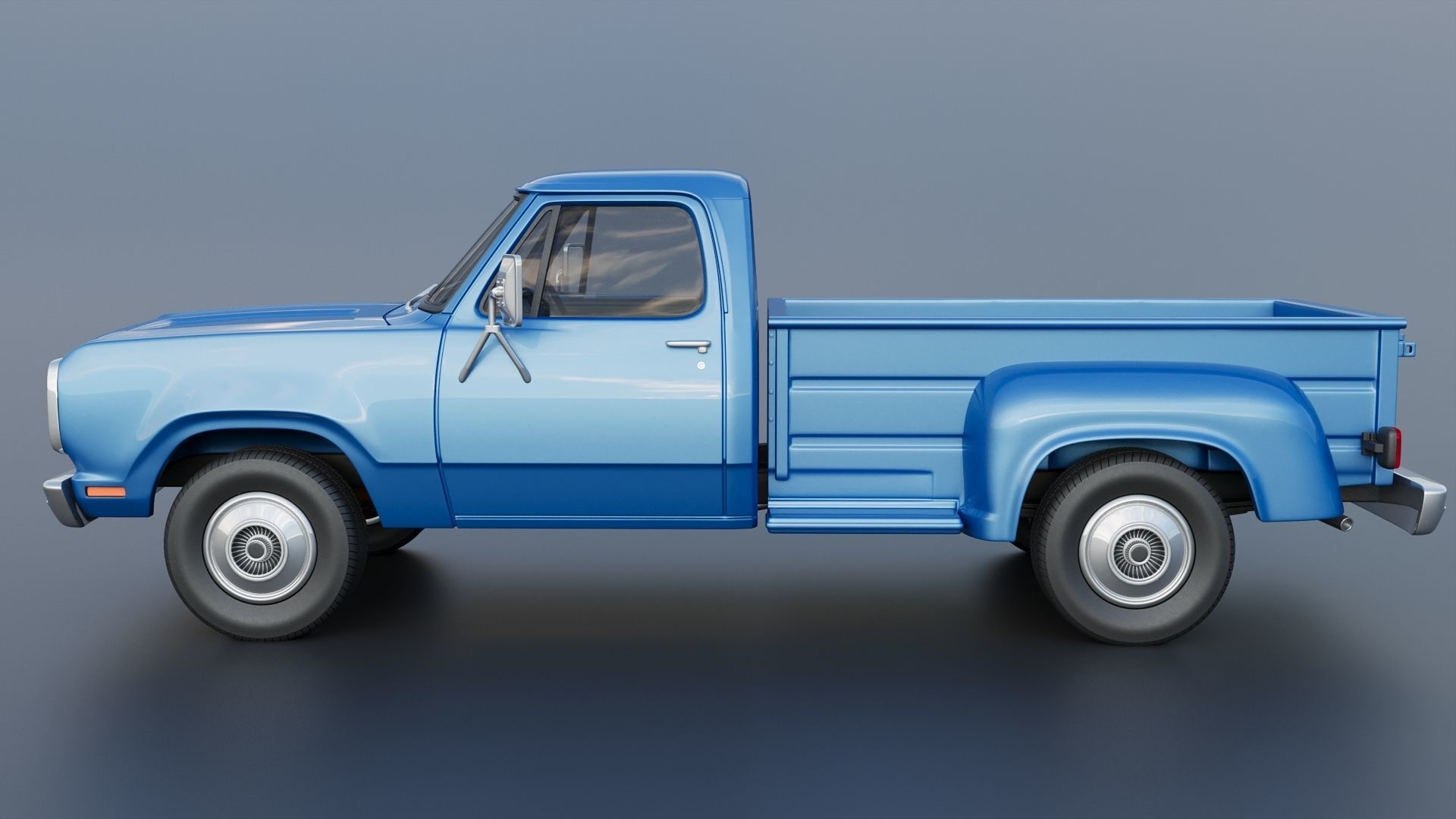 Dodge Pickup D100 1974 3D print model_18