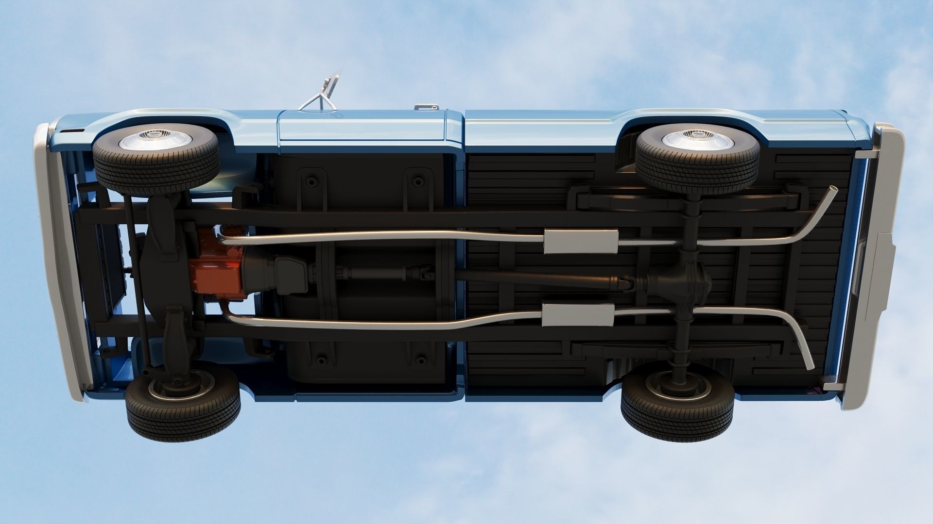 Dodge Pickup D100 1974 3D print model_16