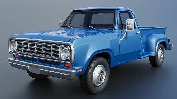 Dodge Pickup D100 1974 3D print model 3