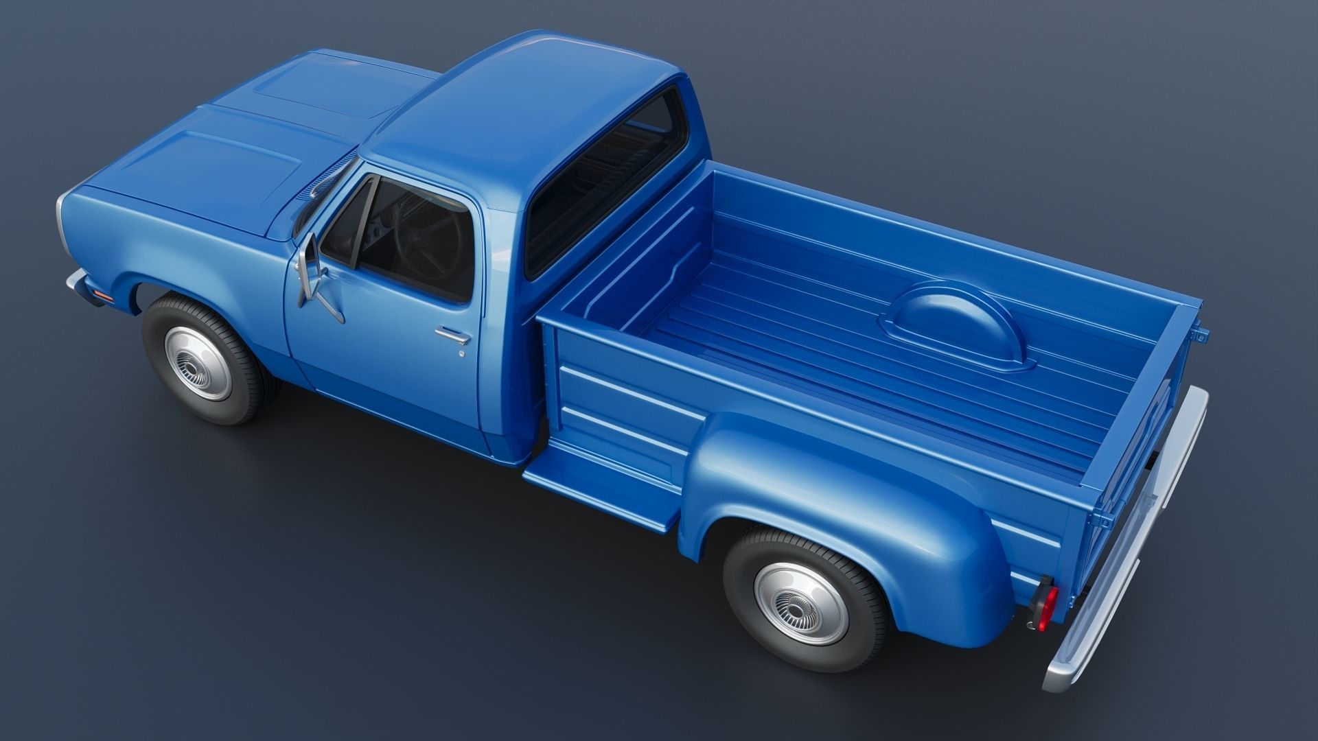 Dodge Pickup D100 1974 3D print model_20