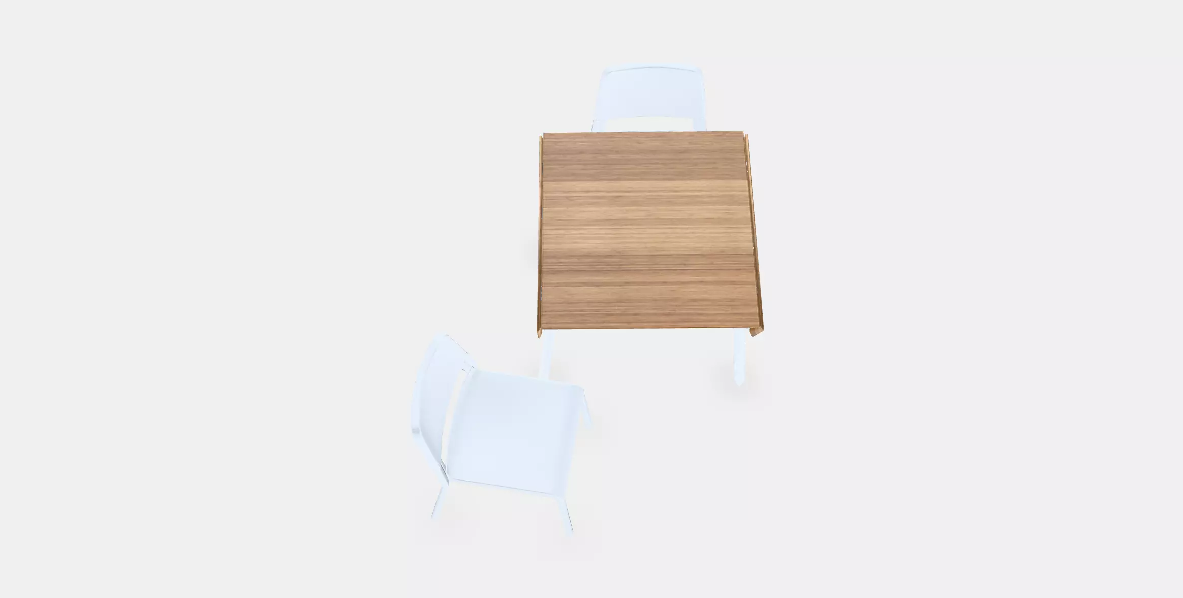 IKEA PS 2012 - TEODORES table and 2 chairs Low-poly 3D model