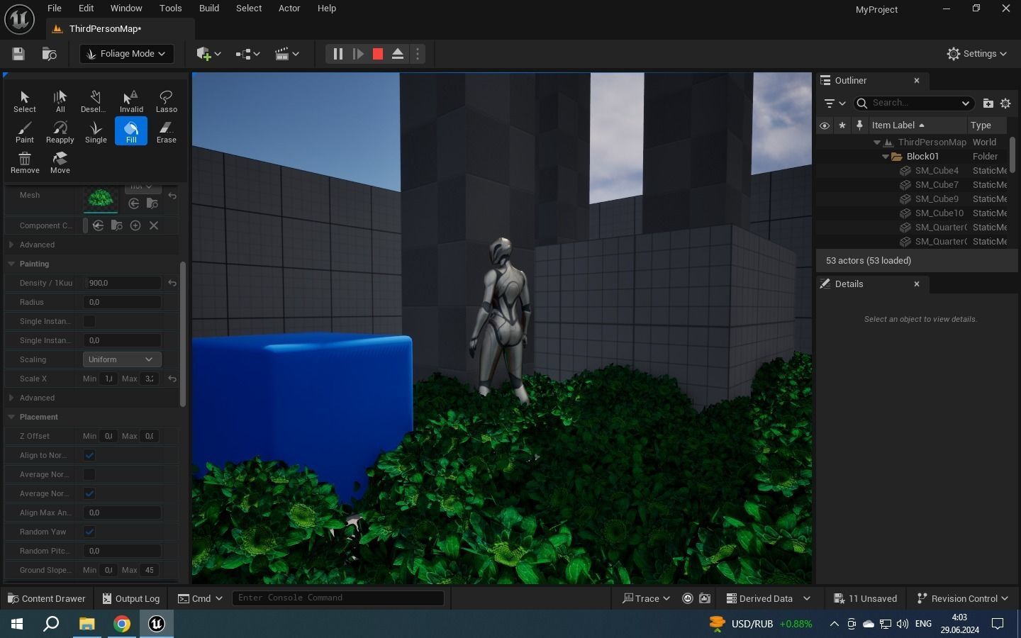 flower bed Low-poly 3D model_1