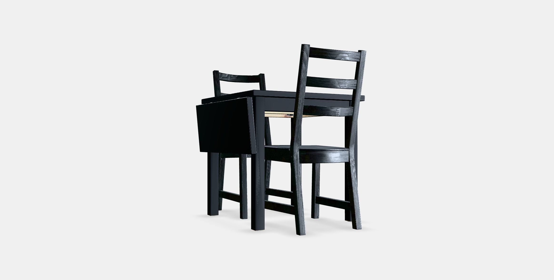 NORDVIKEN - NORDVIKEN table and 2 chairs Low-poly 3D model_16