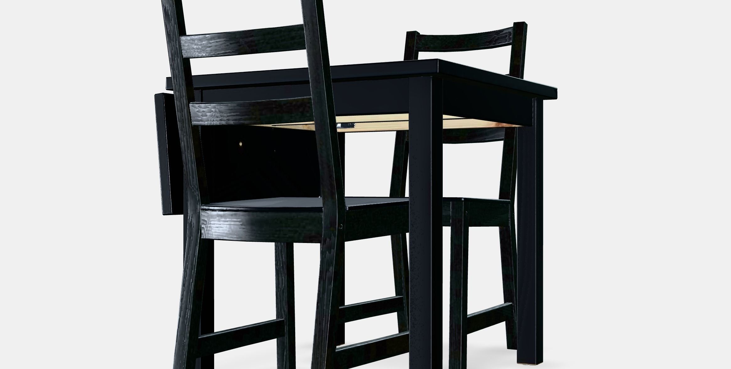 NORDVIKEN - NORDVIKEN table and 2 chairs Low-poly 3D model_6