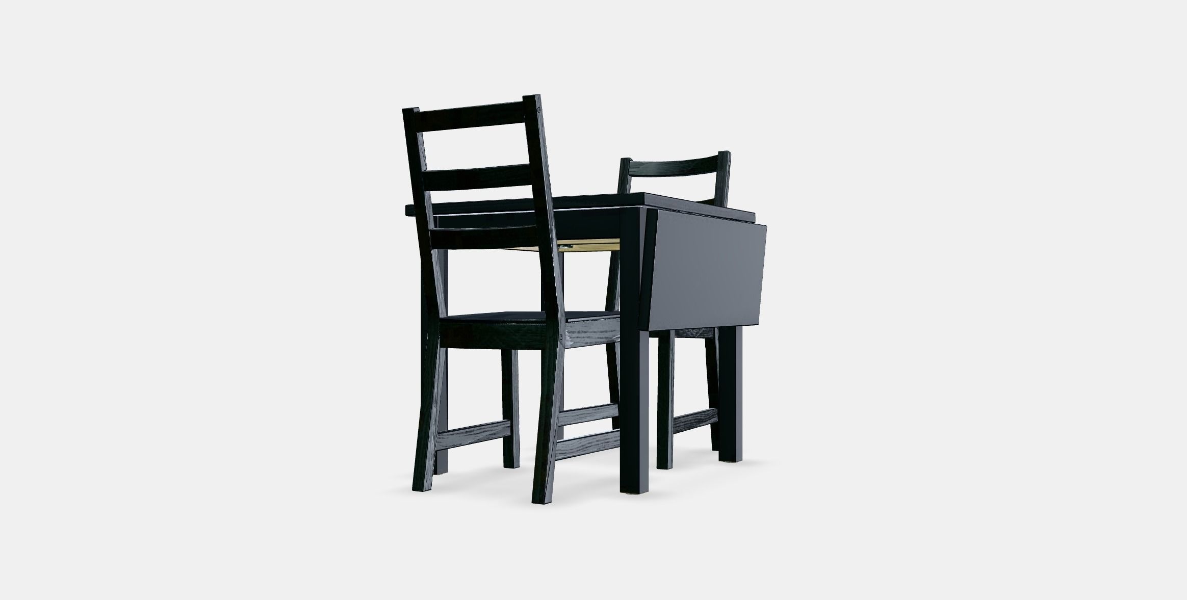 NORDVIKEN - NORDVIKEN table and 2 chairs Low-poly 3D model_12