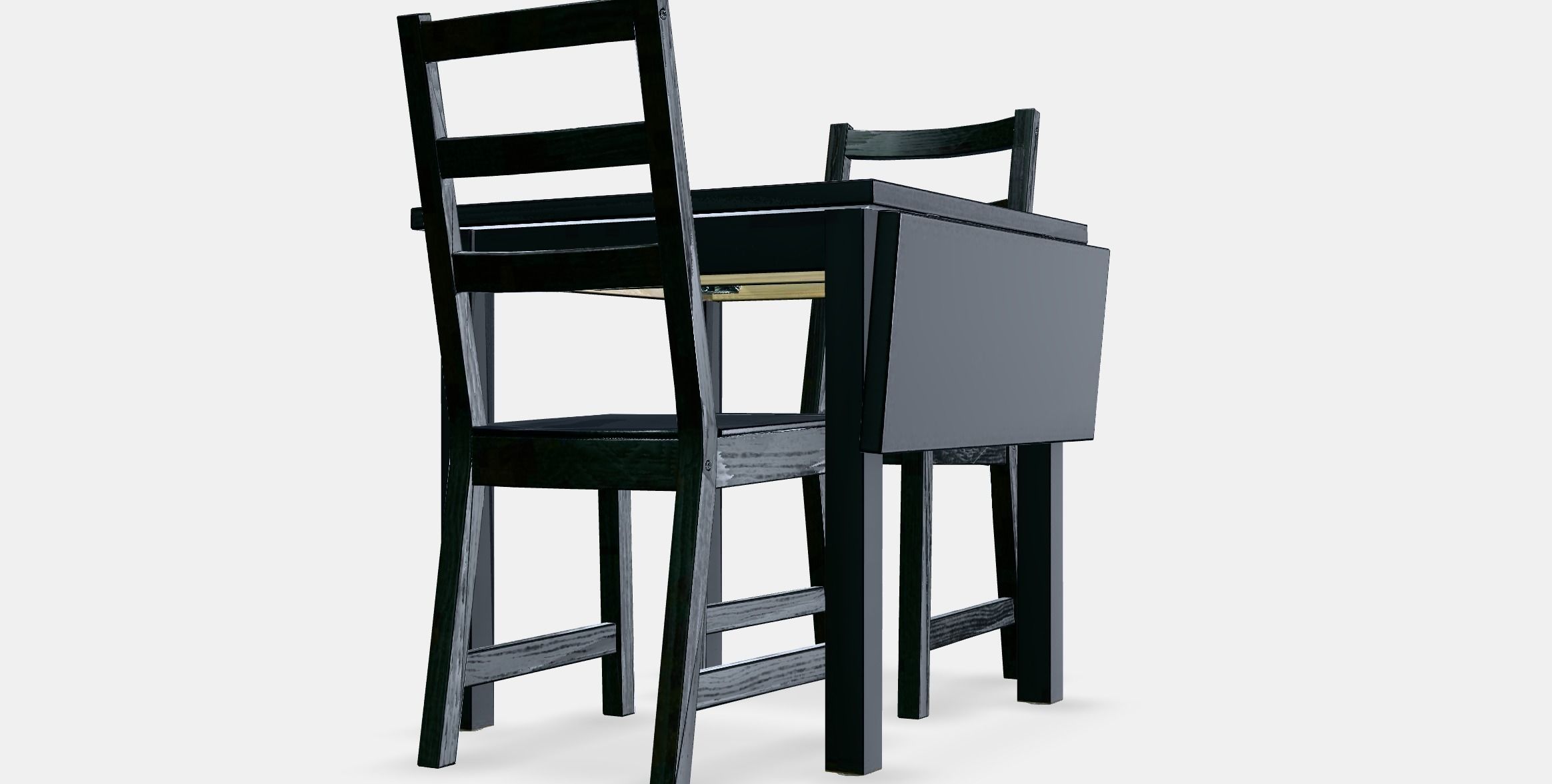 NORDVIKEN - NORDVIKEN table and 2 chairs Low-poly 3D model_13
