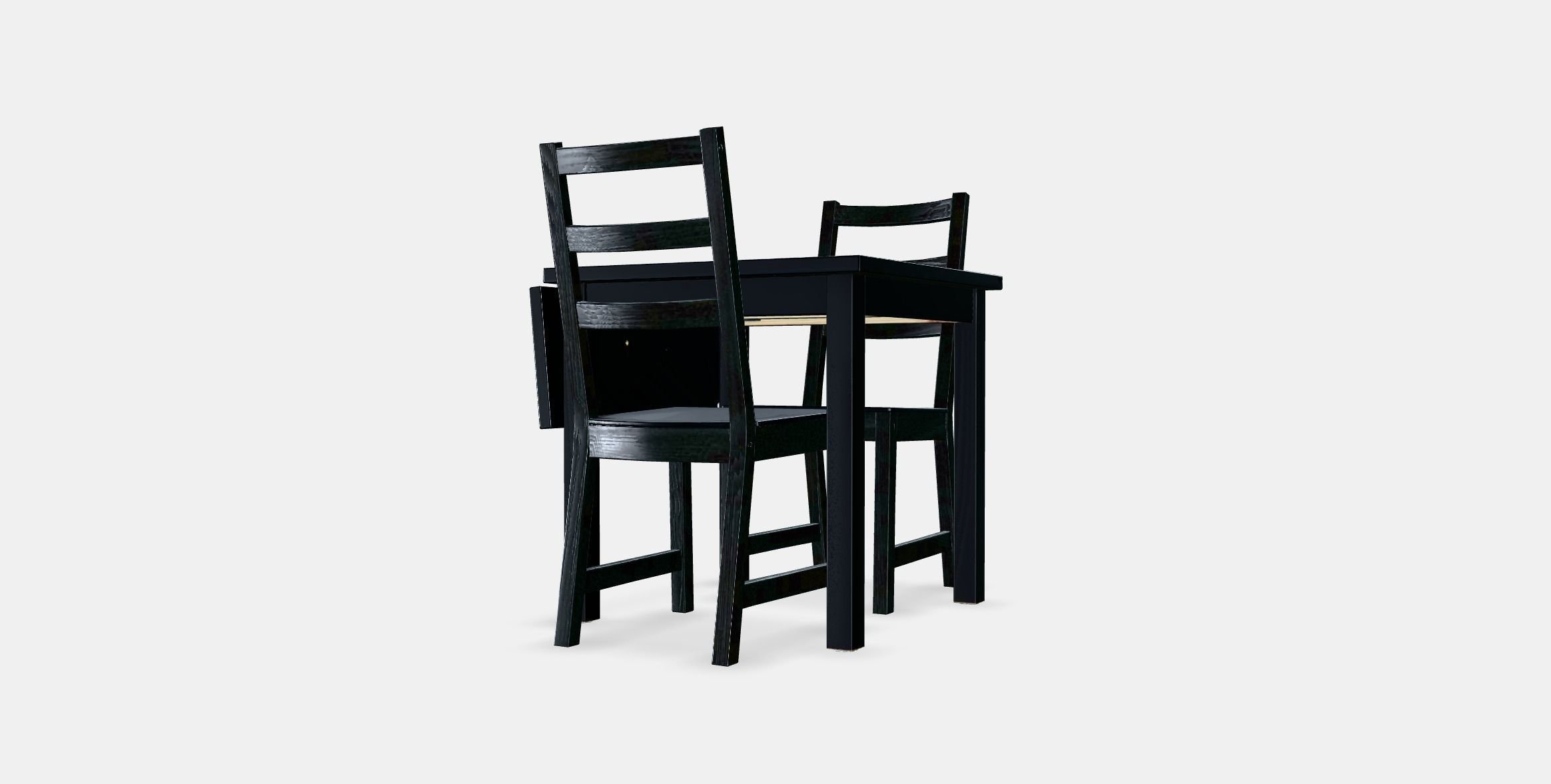 NORDVIKEN - NORDVIKEN table and 2 chairs Low-poly 3D model_7