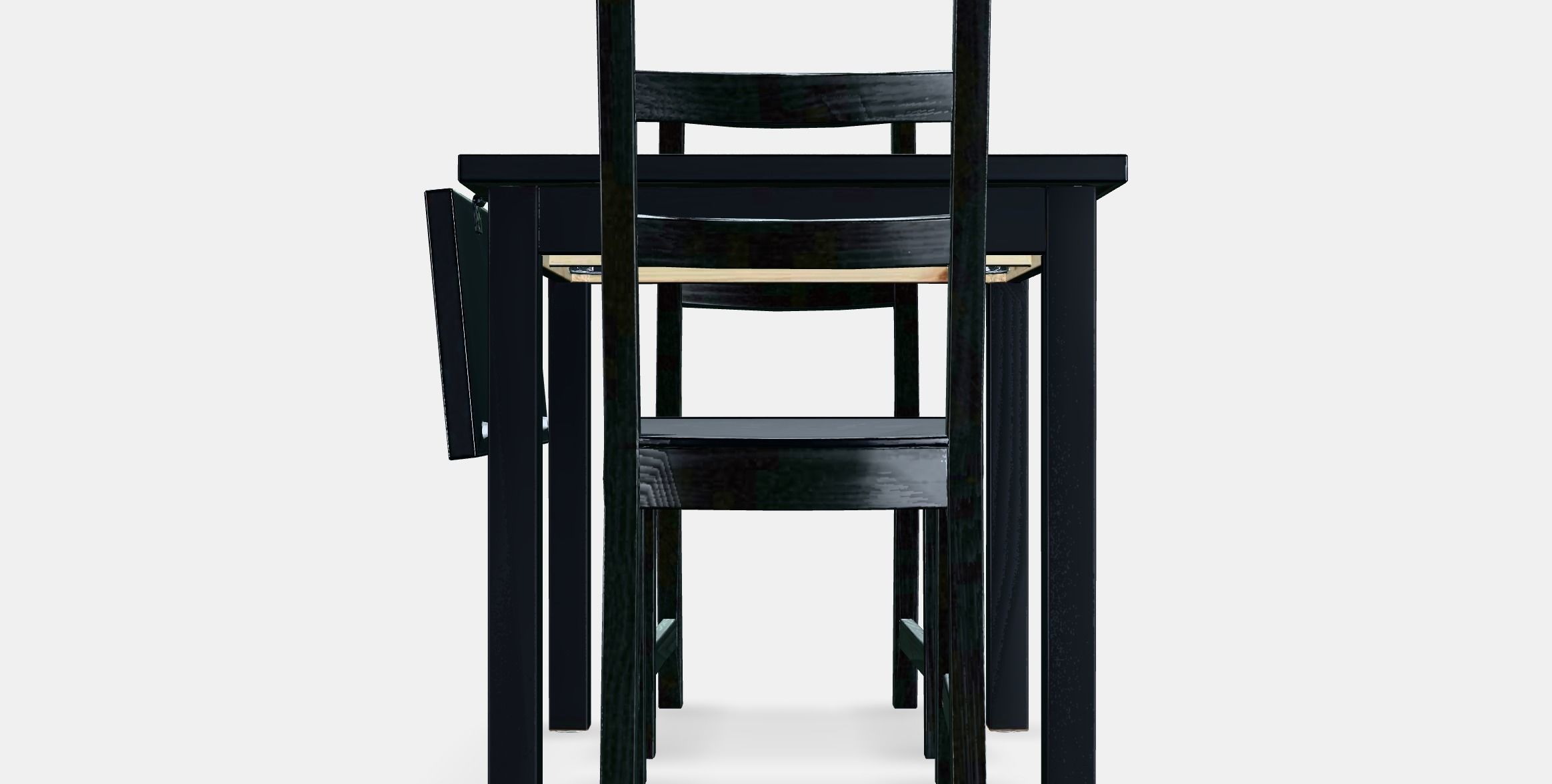 NORDVIKEN - NORDVIKEN table and 2 chairs Low-poly 3D model_15