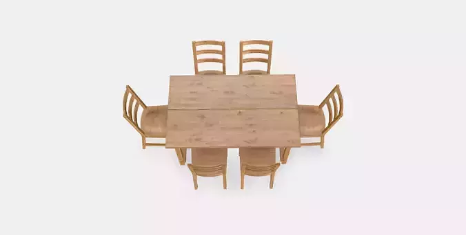 NORDVIKEN - NORDVIKEN table and 6 chairs