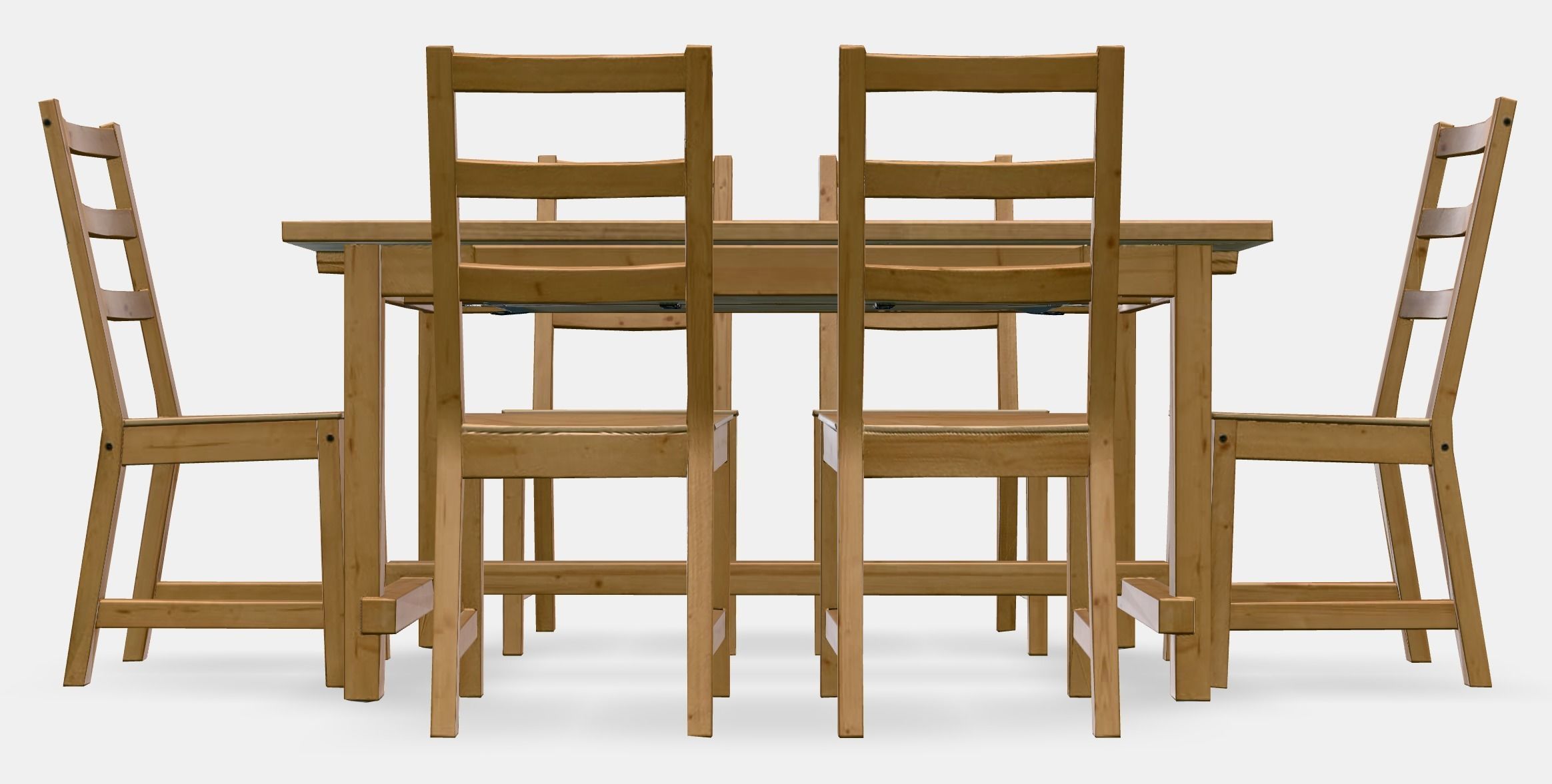 NORDVIKEN - NORDVIKEN table and 6 chairs Low-poly 3D model_11