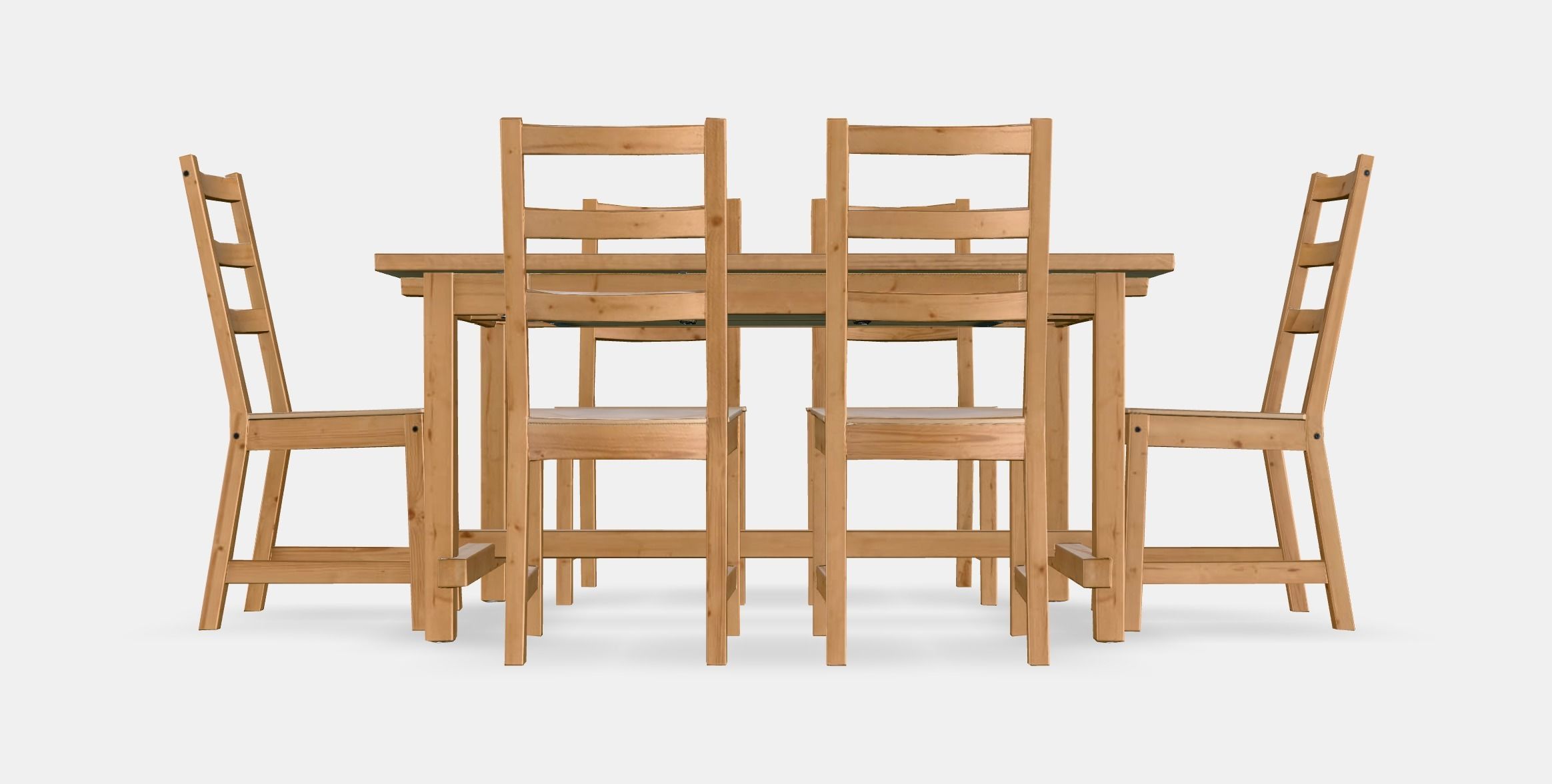 NORDVIKEN - NORDVIKEN table and 6 chairs Low-poly 3D model_15